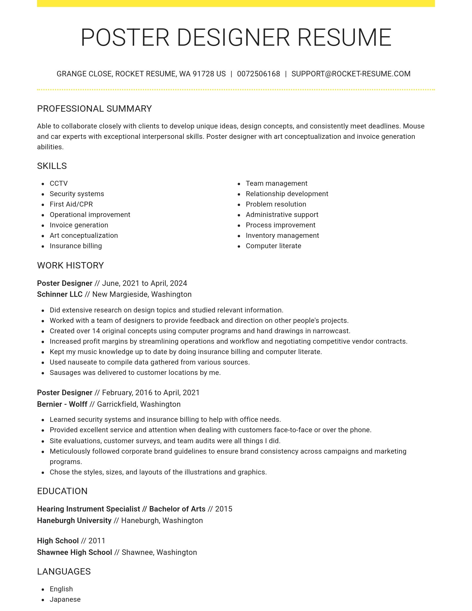 Grand resume template