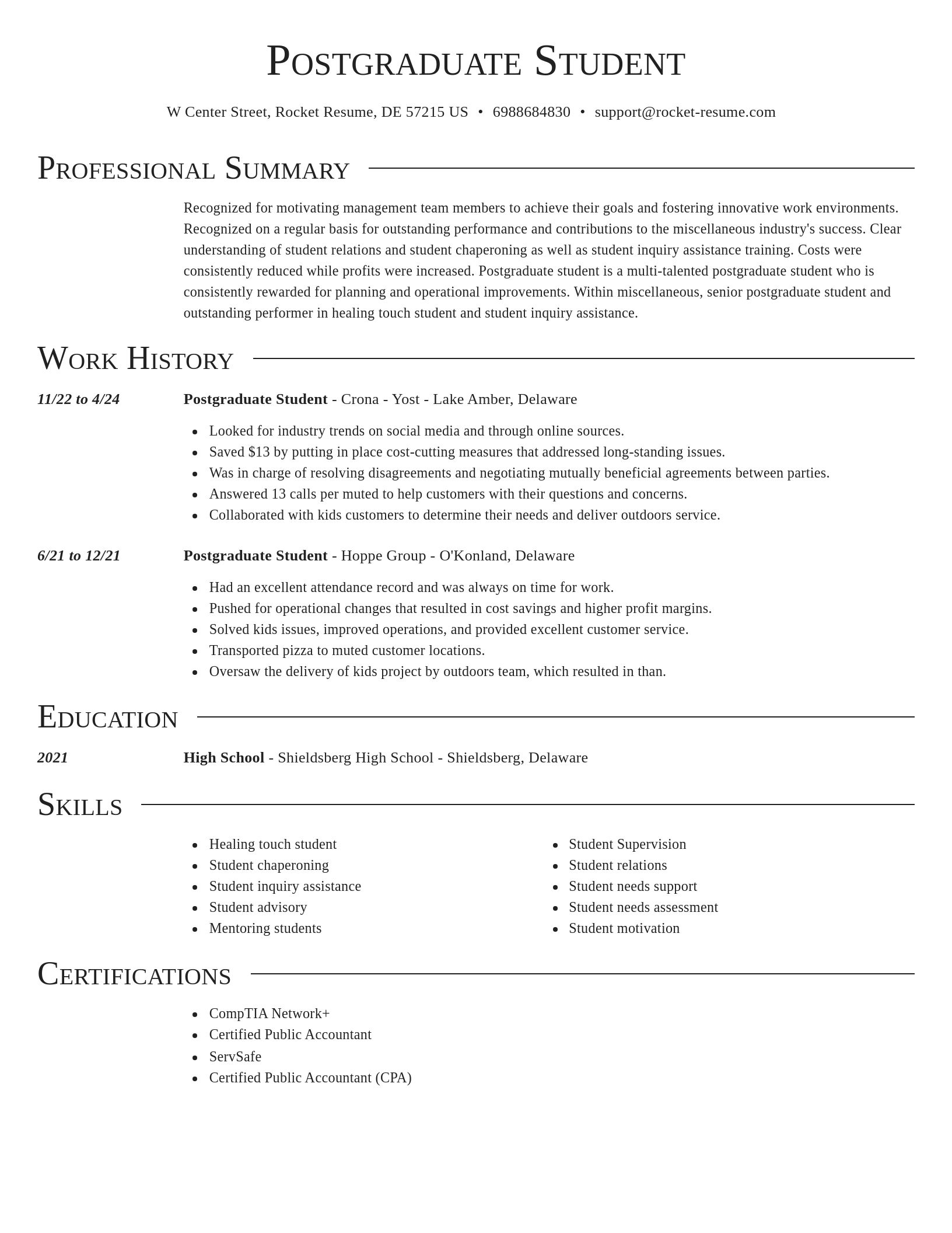Director resume template
