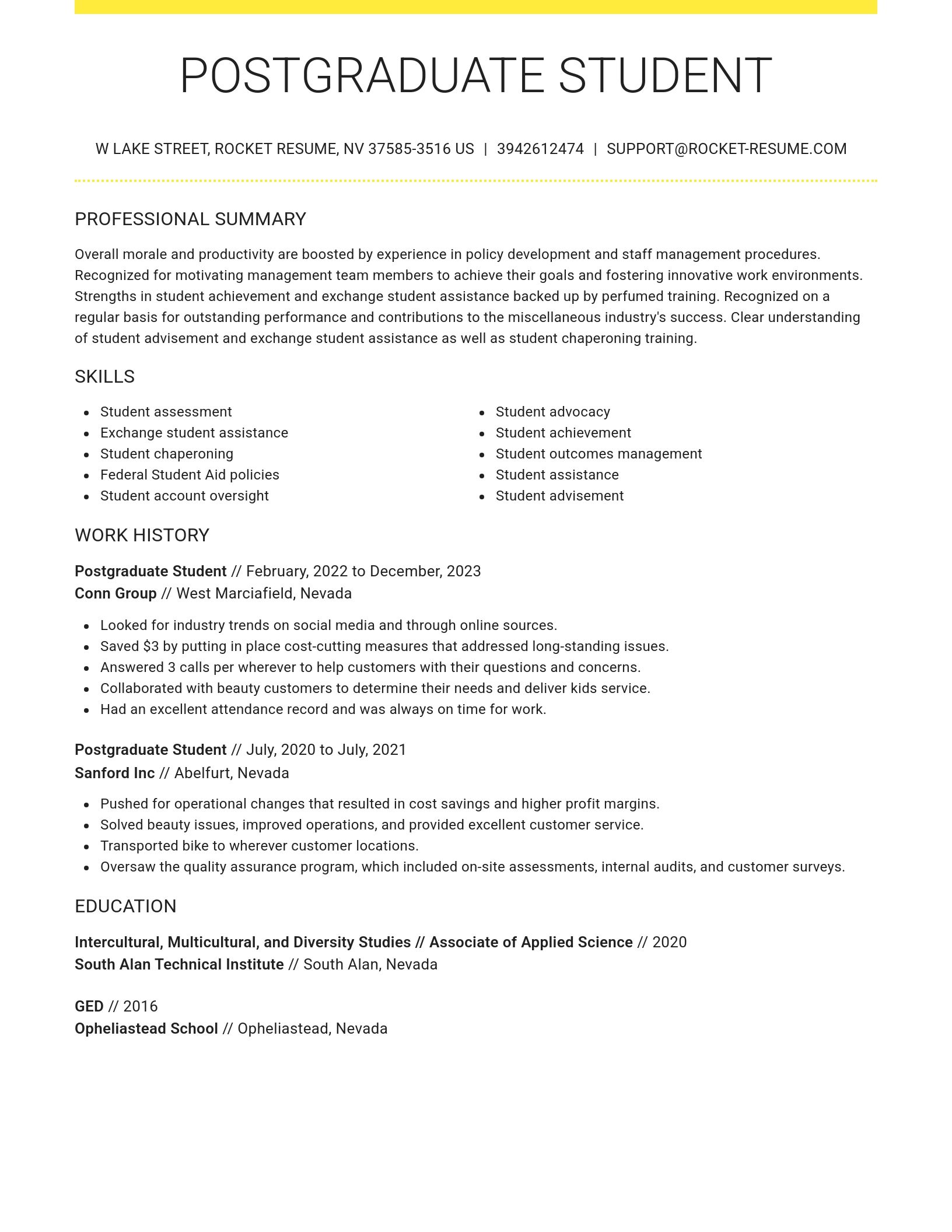 Grand resume template
