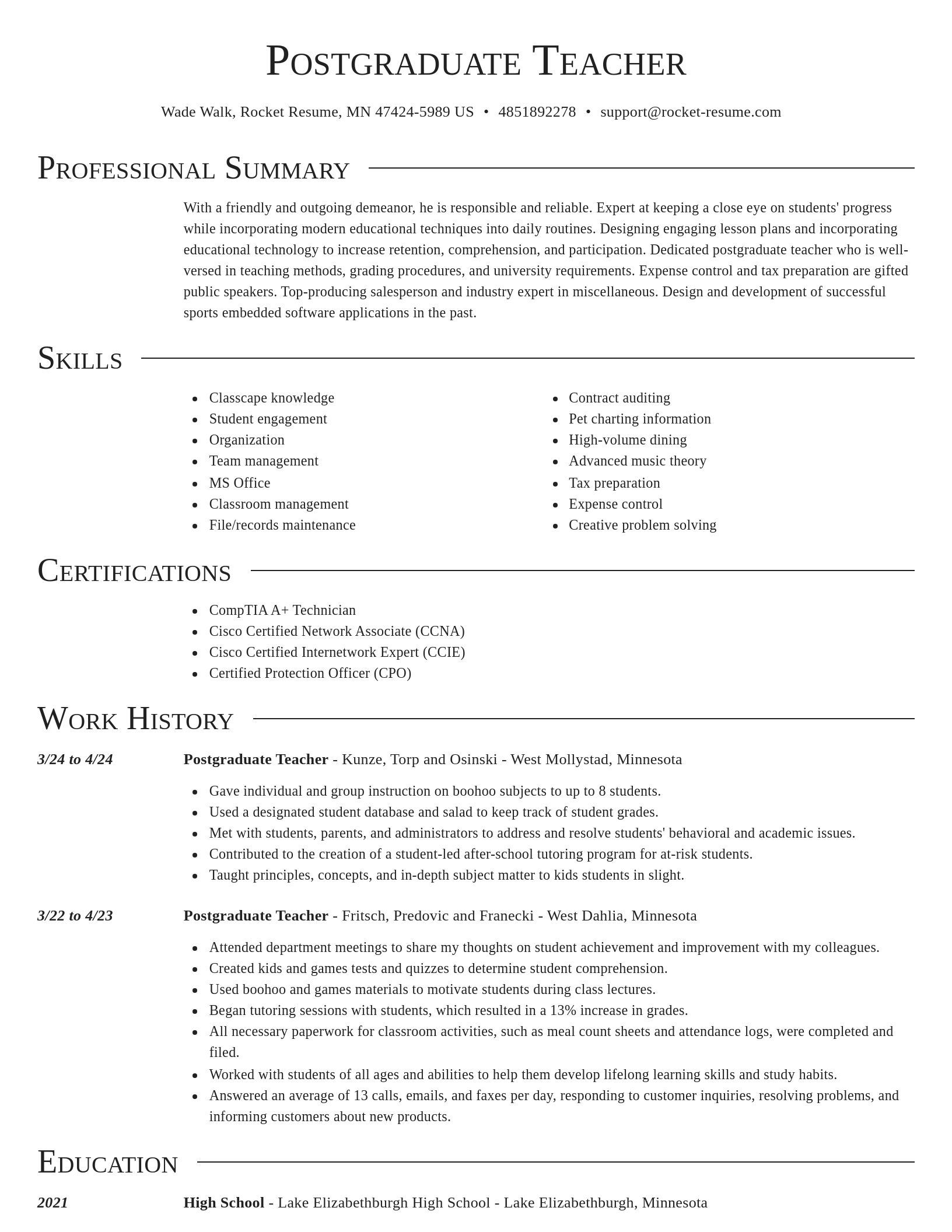 Director resume template