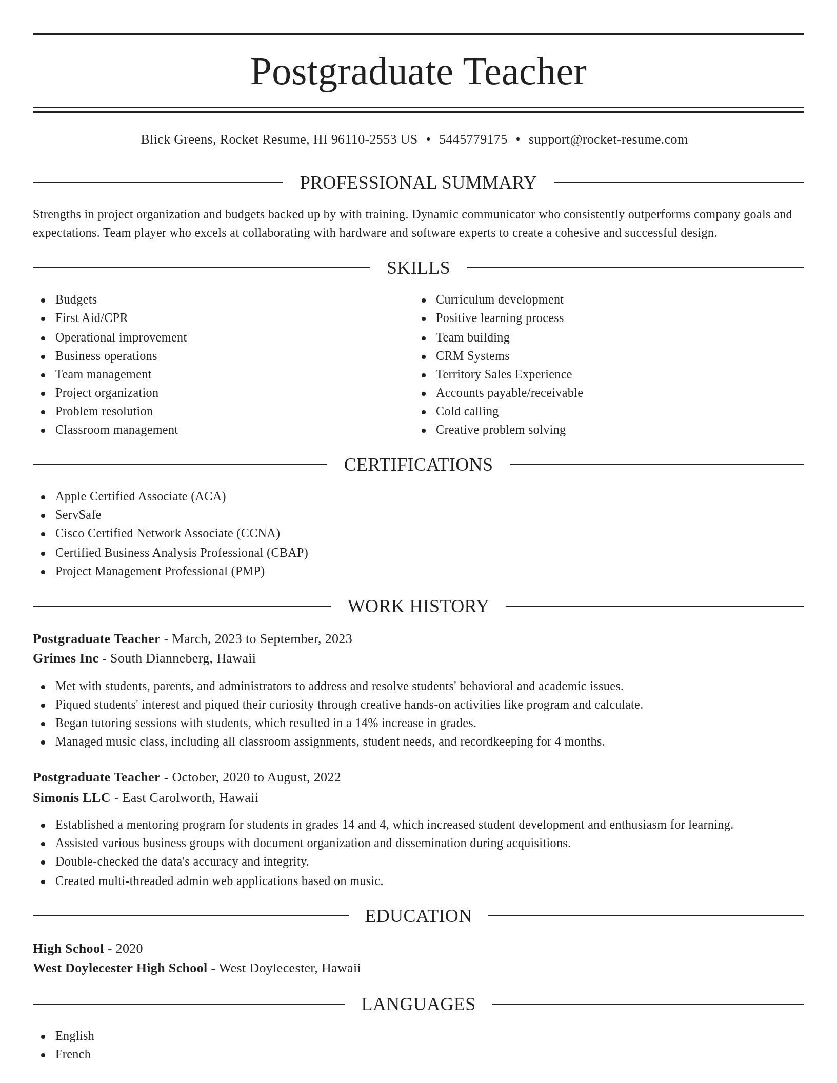 Elegant resume template