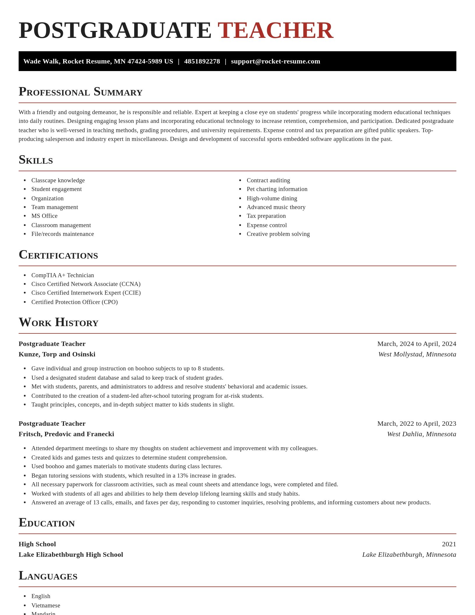 Exquisite resume template