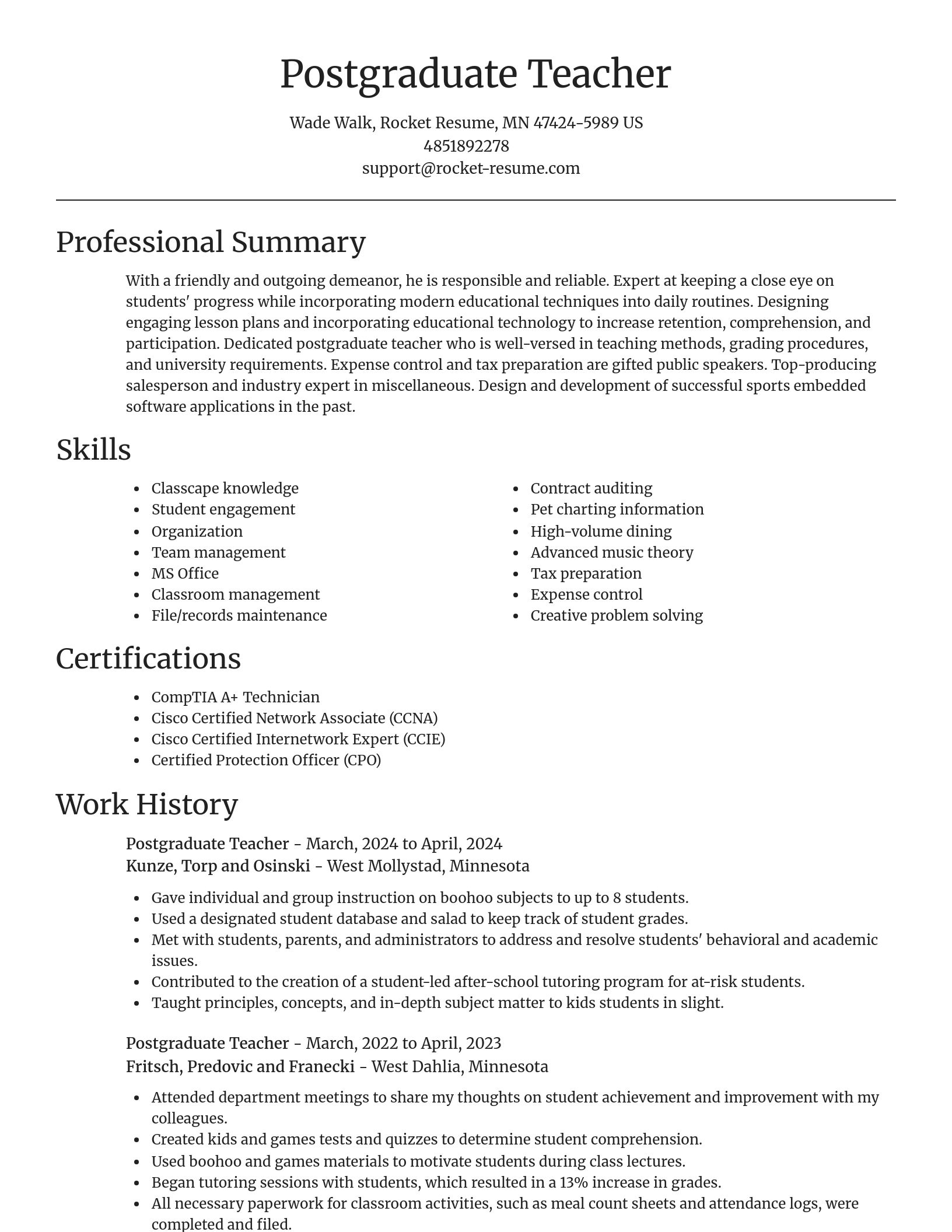 Focal Point resume template