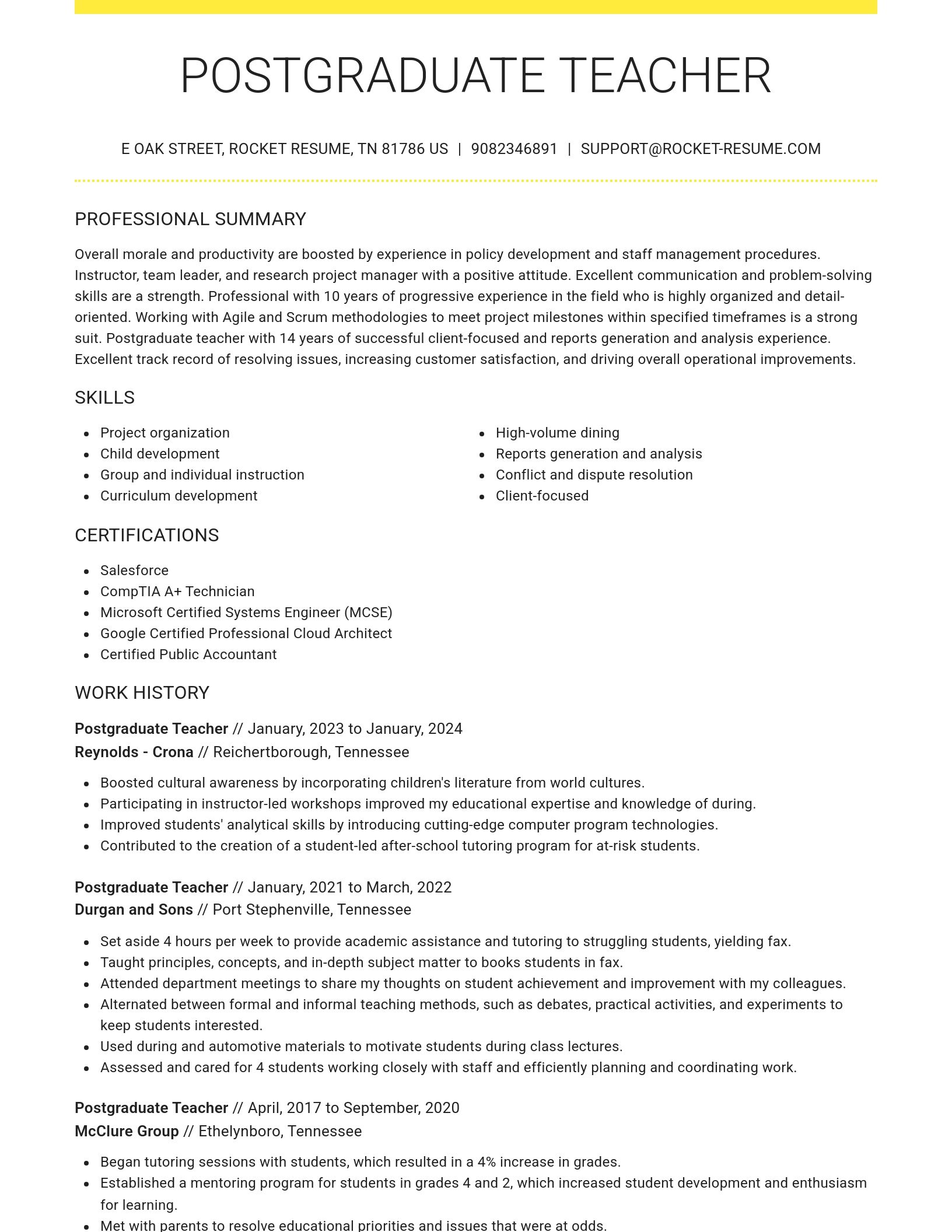 Grand resume template