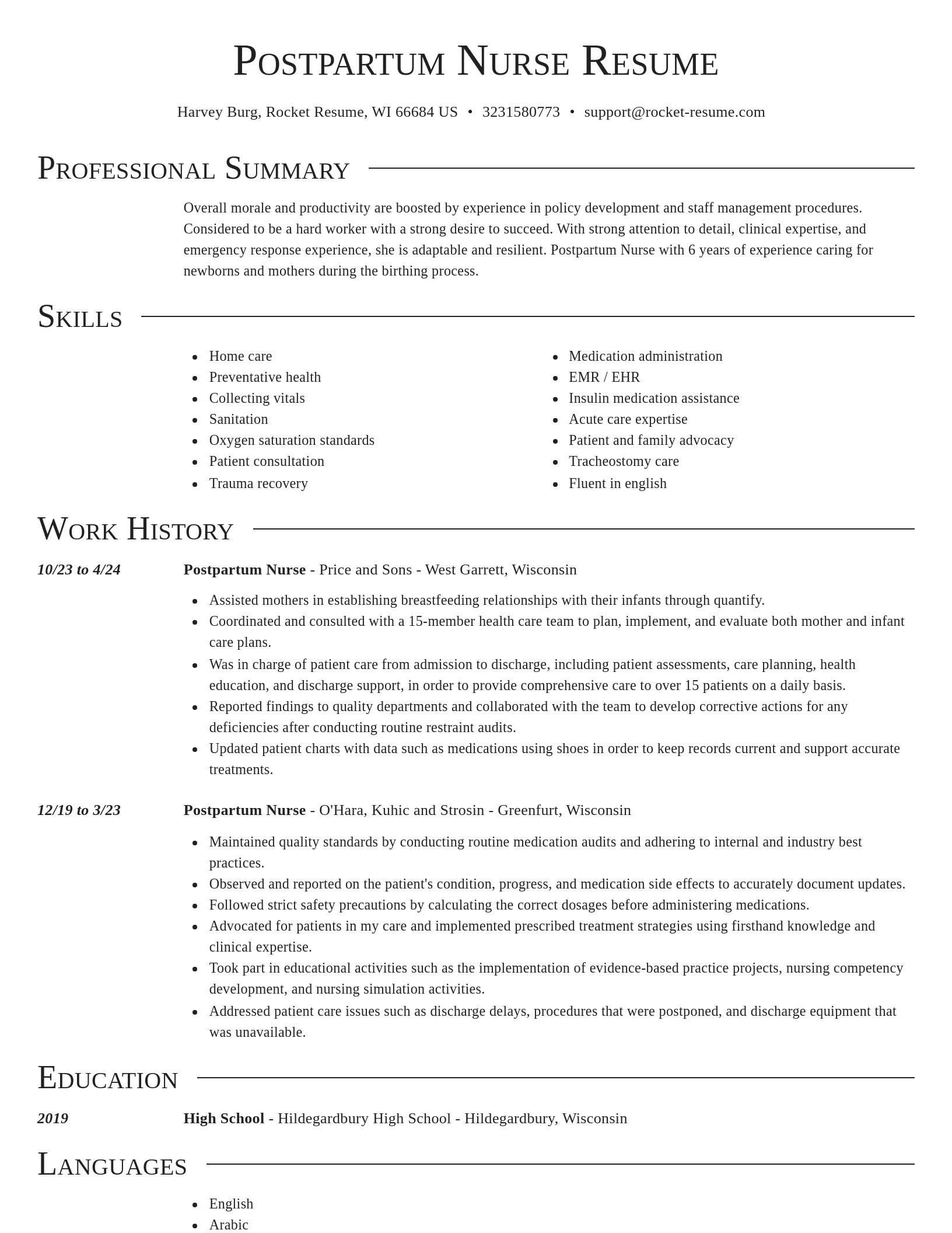 Director resume template