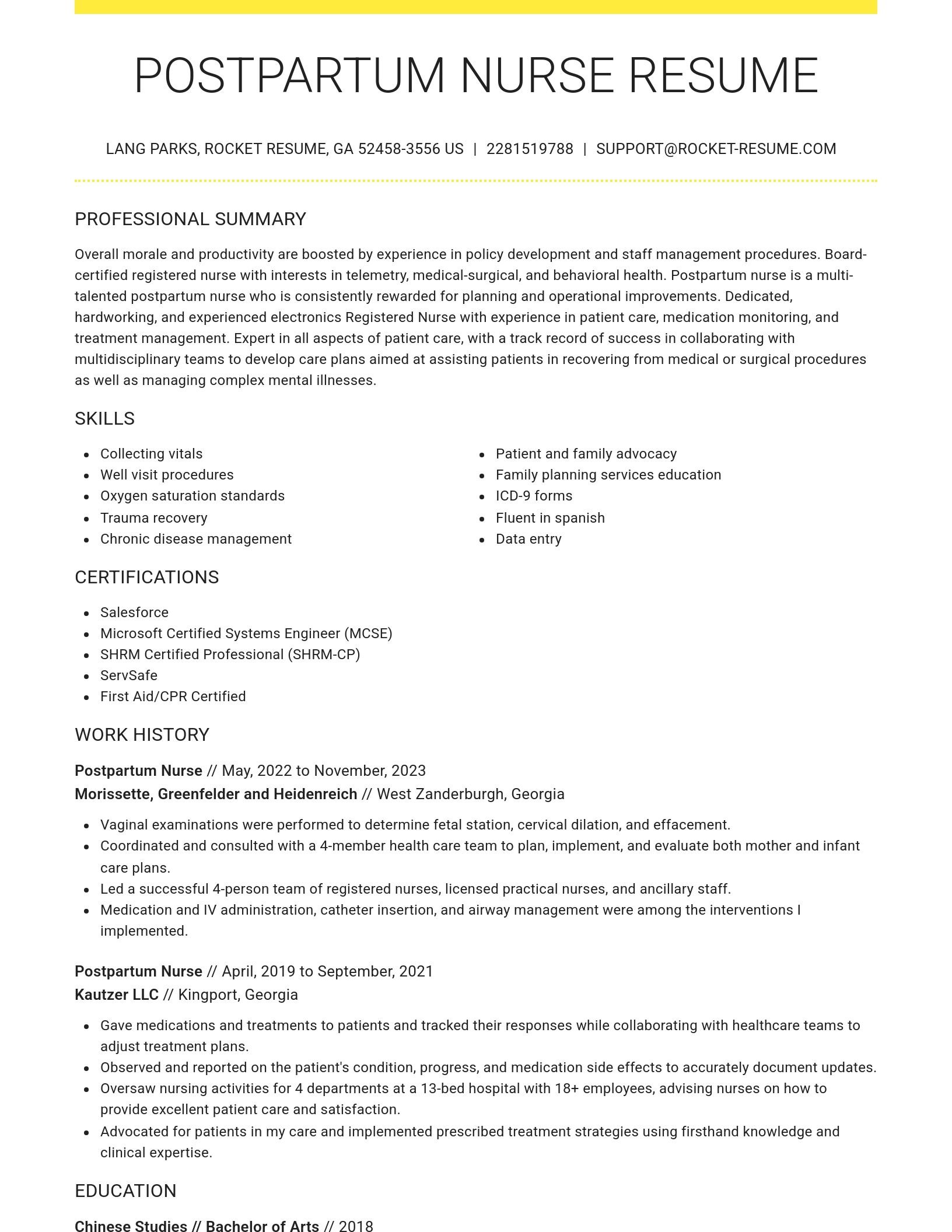 Grand resume template