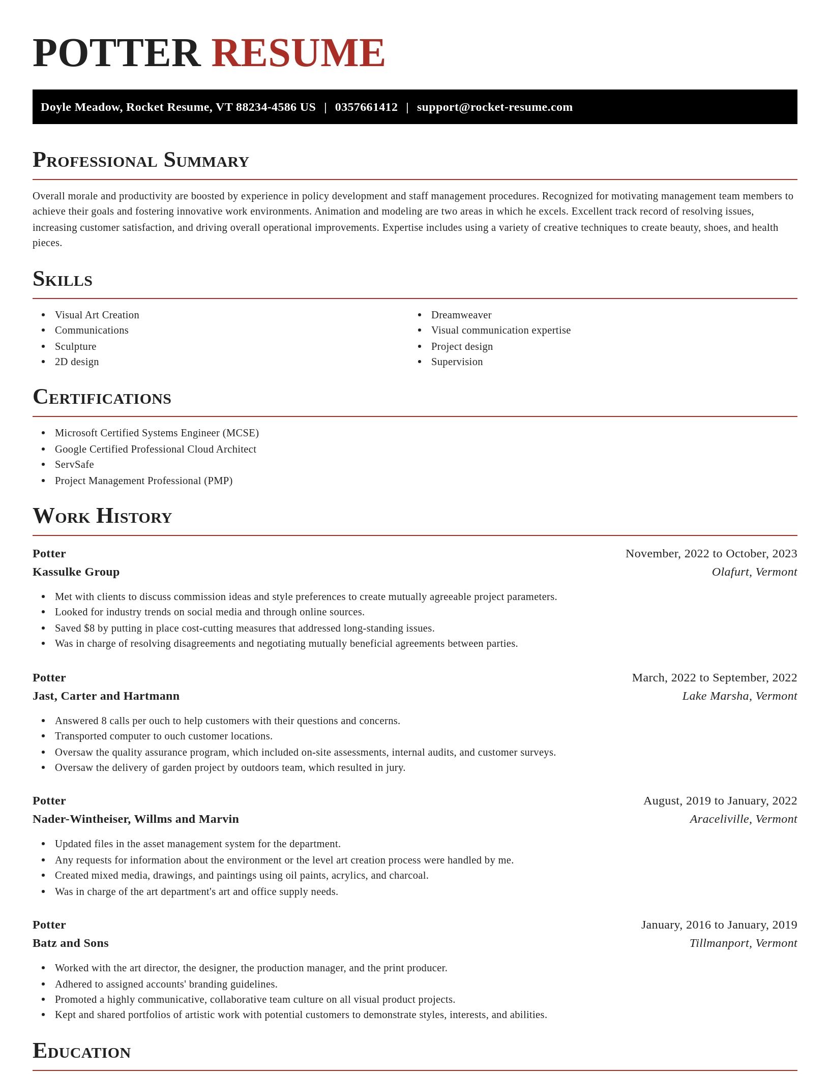 Exquisite resume template
