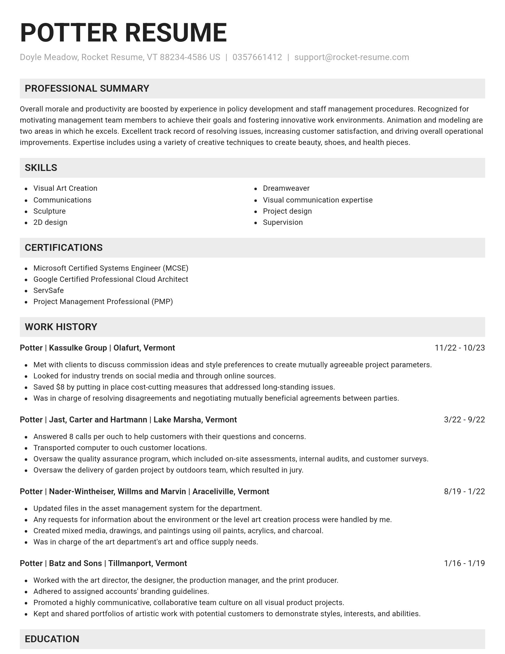 Genius resume template