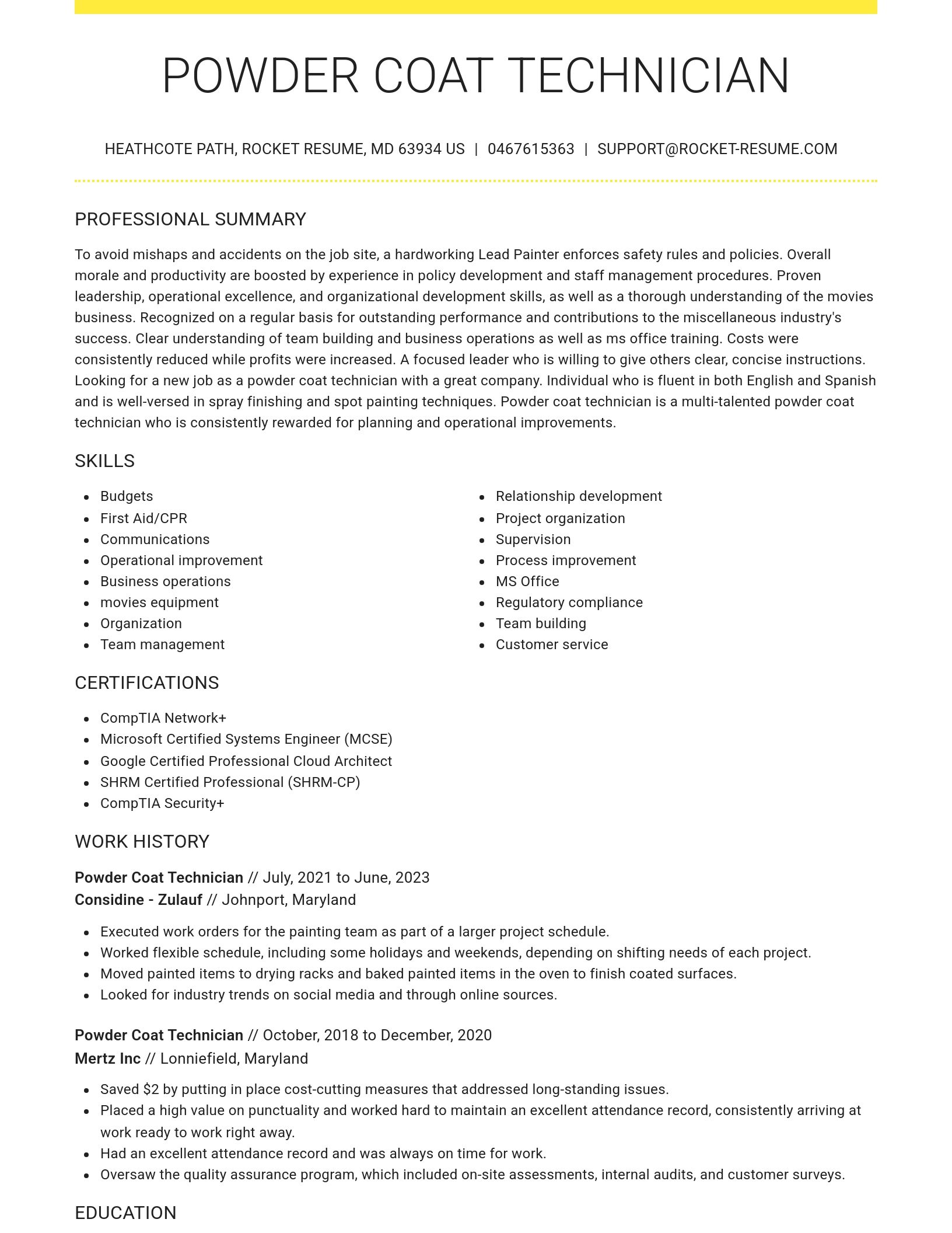 Grand resume template