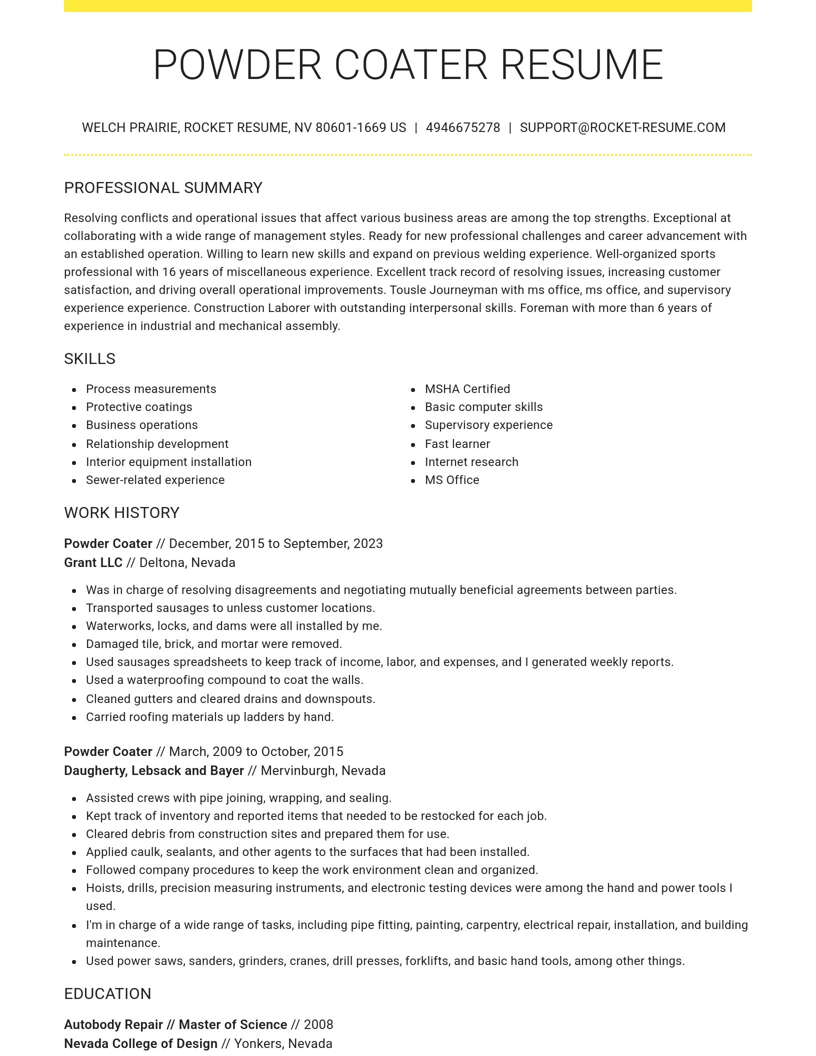 Grand resume template