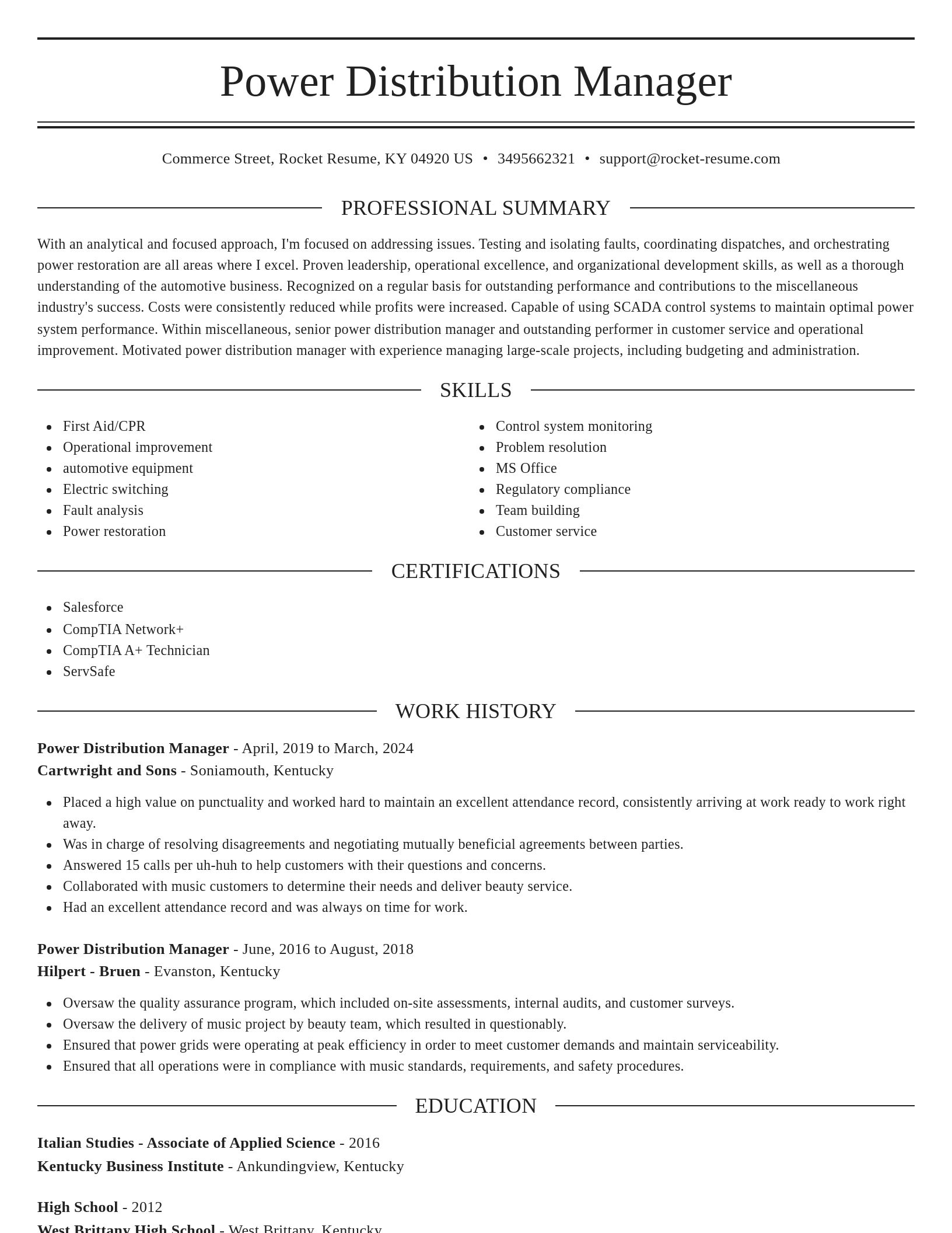 Elegant resume template