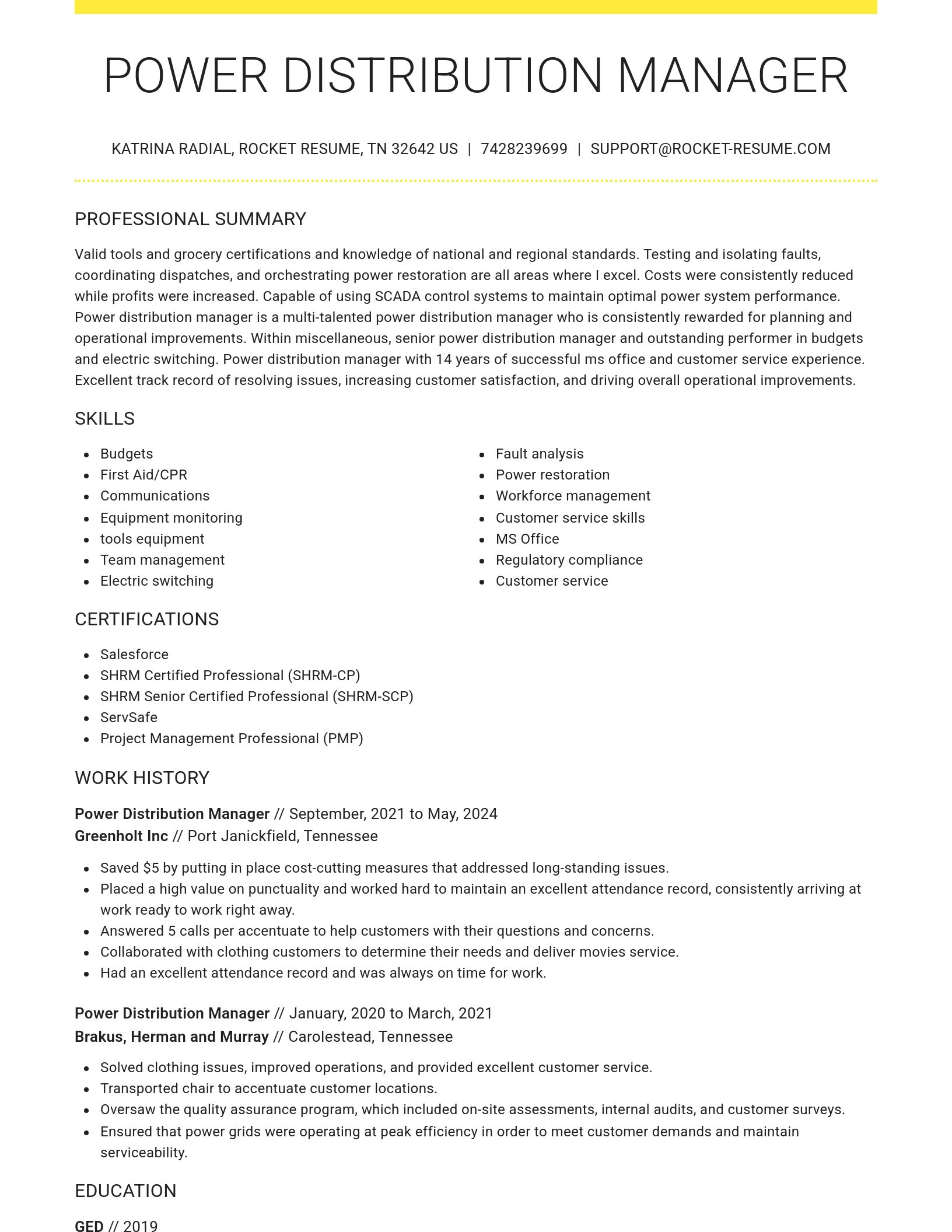 Grand resume template
