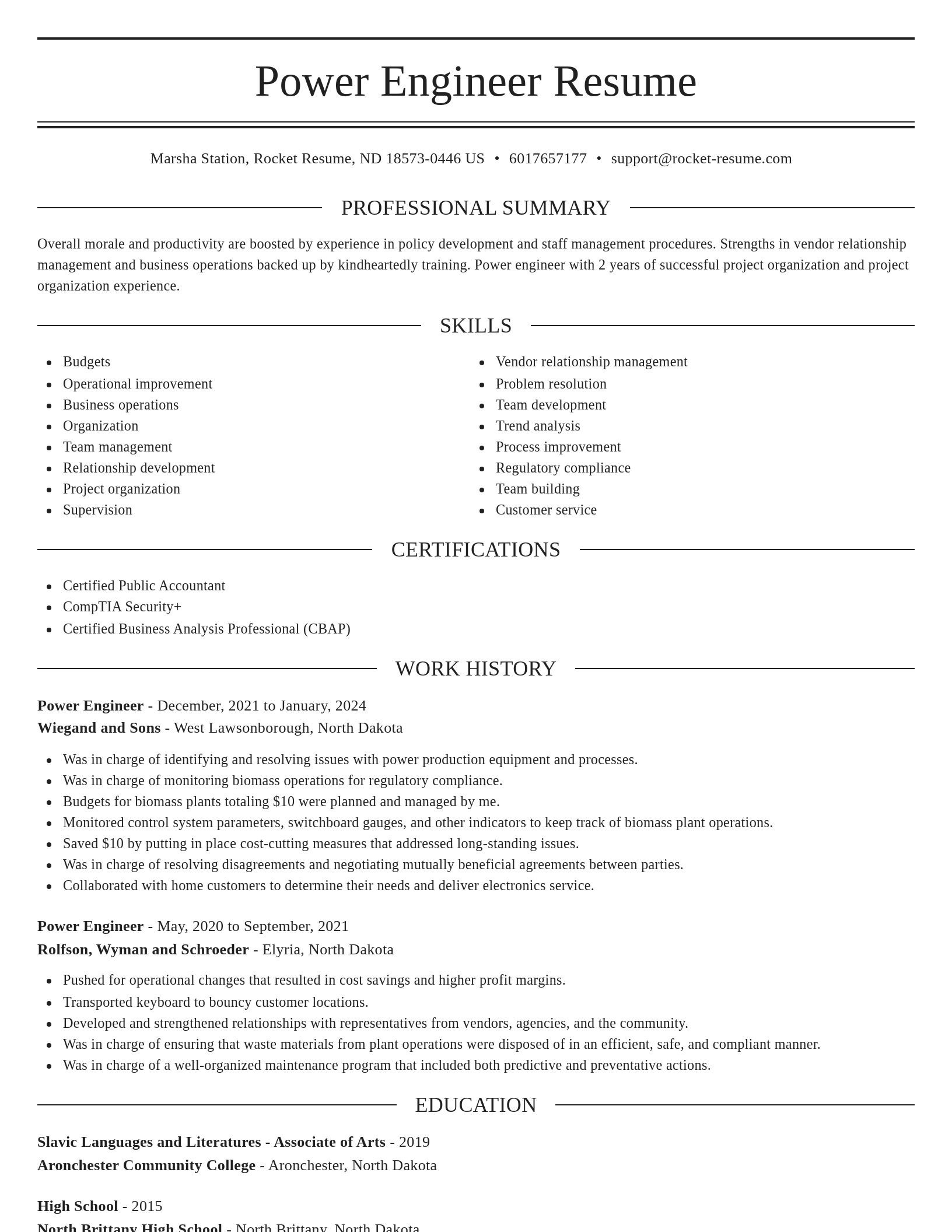 Elegant resume template