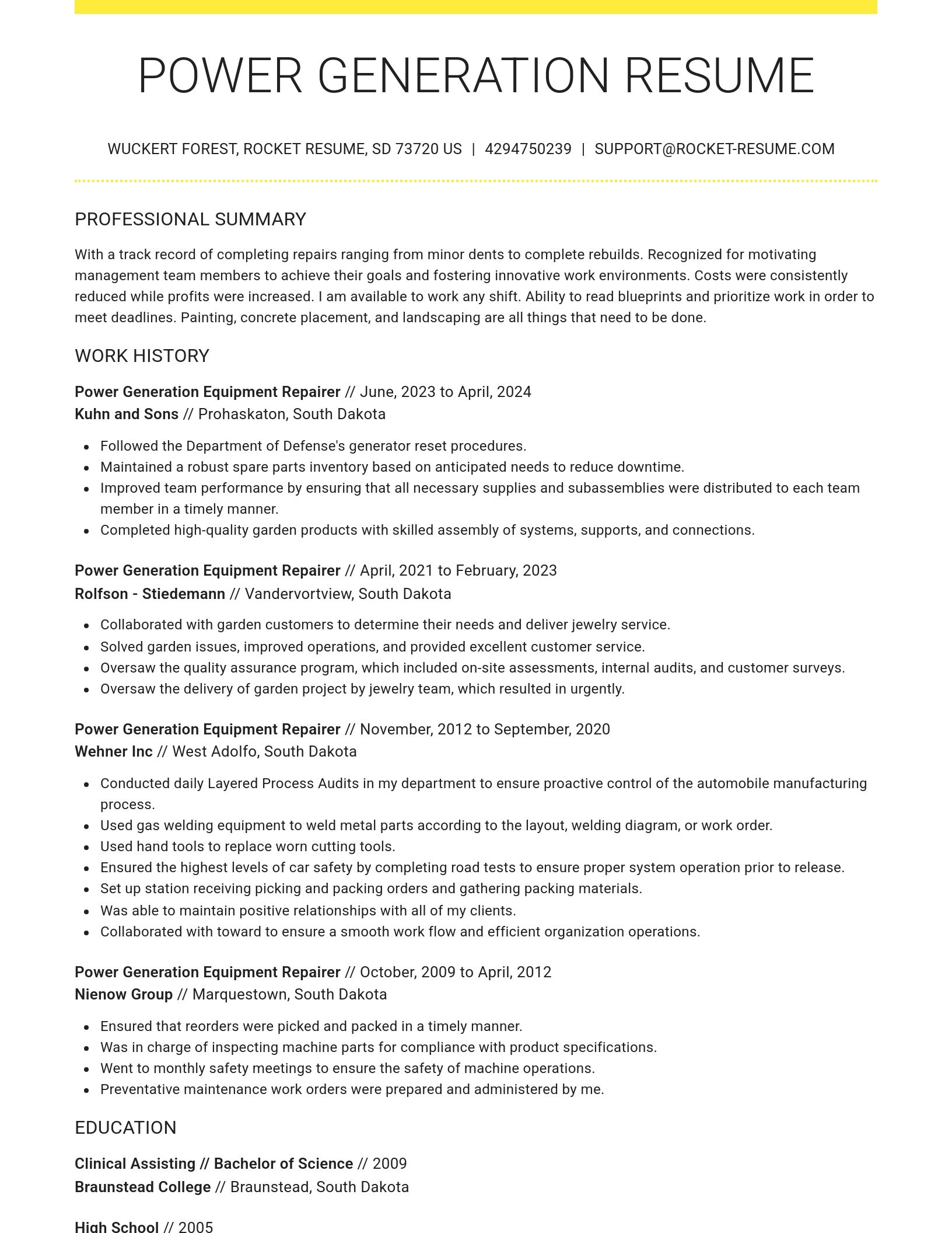 Grand resume template