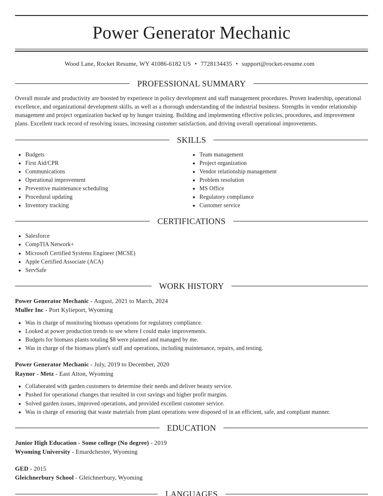 Elegant resume template