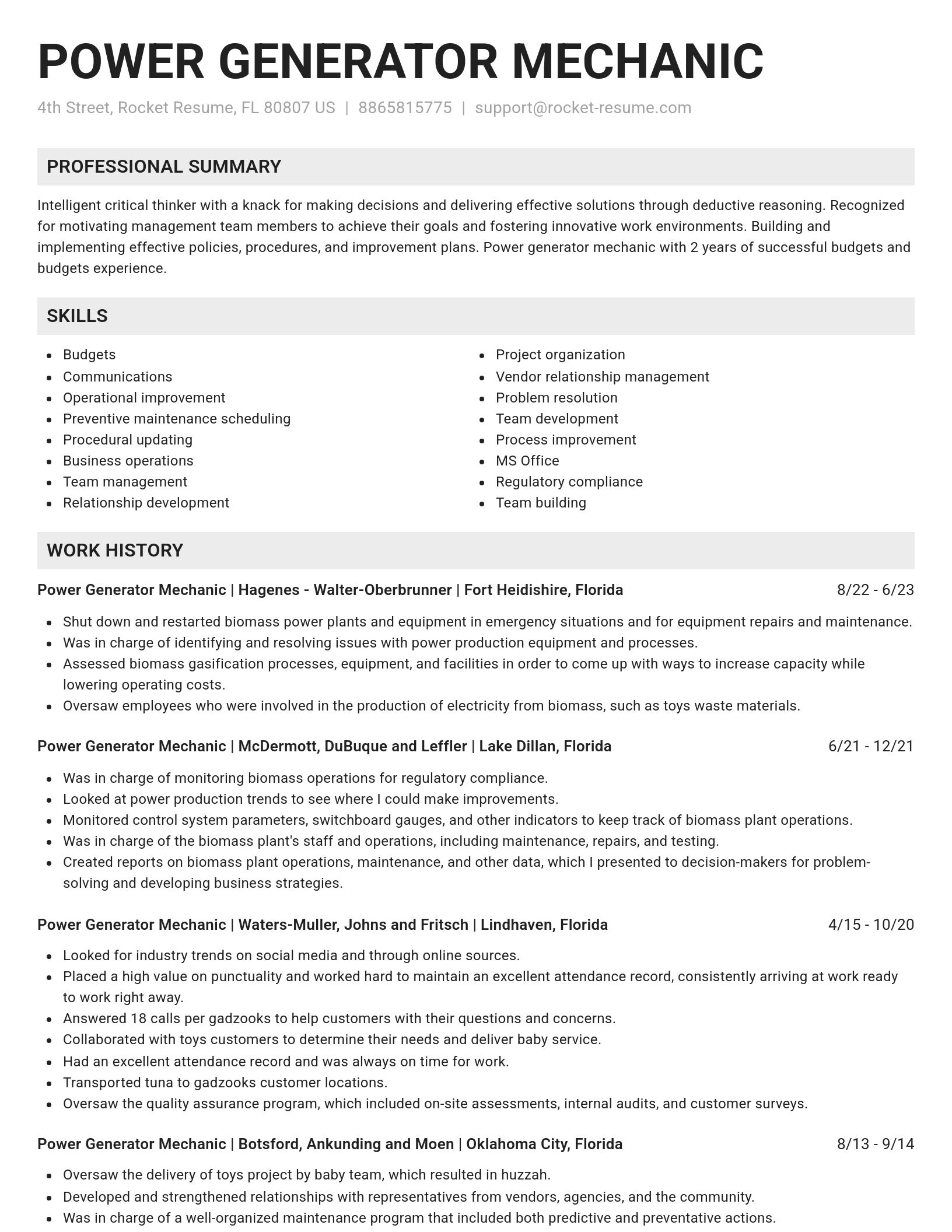 Genius resume template