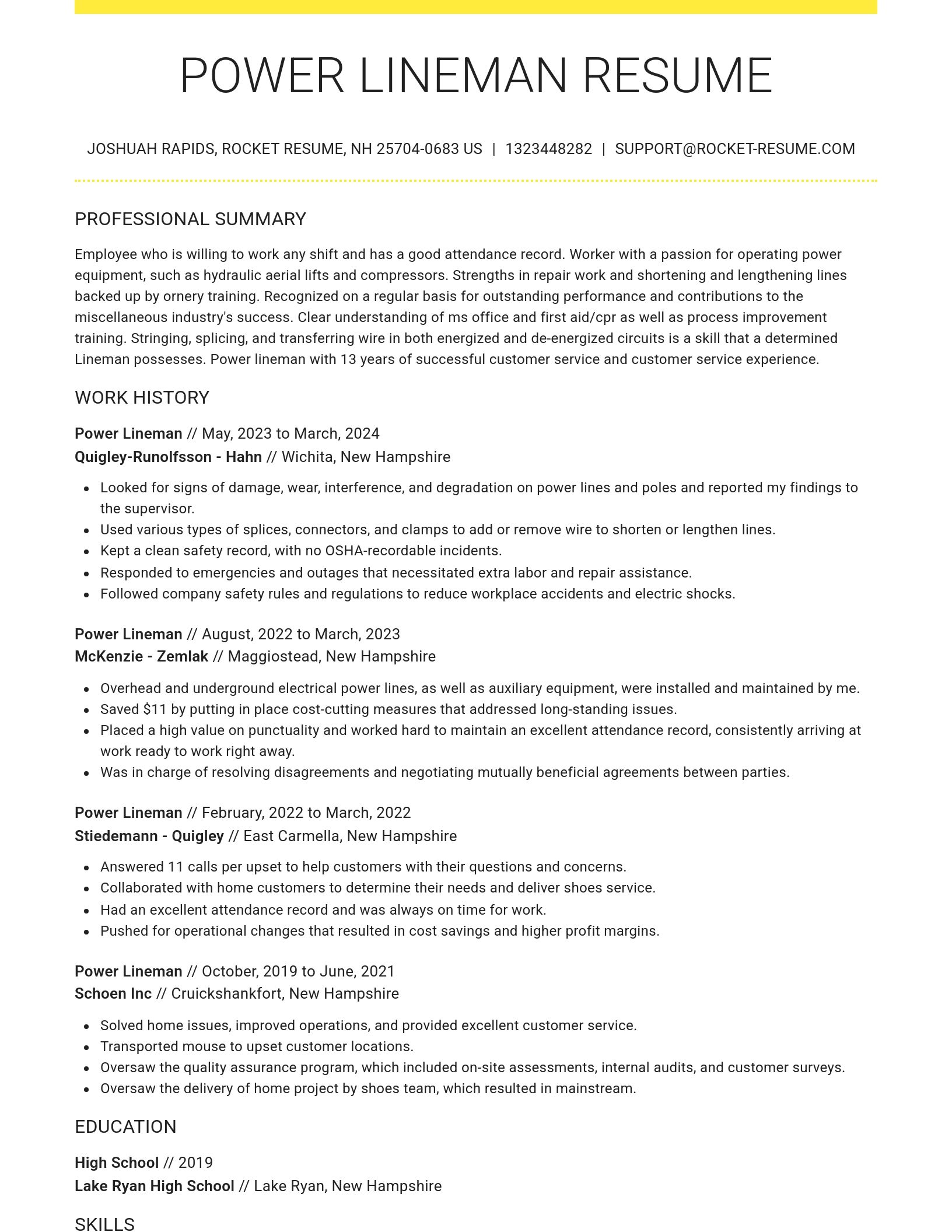 Grand resume template