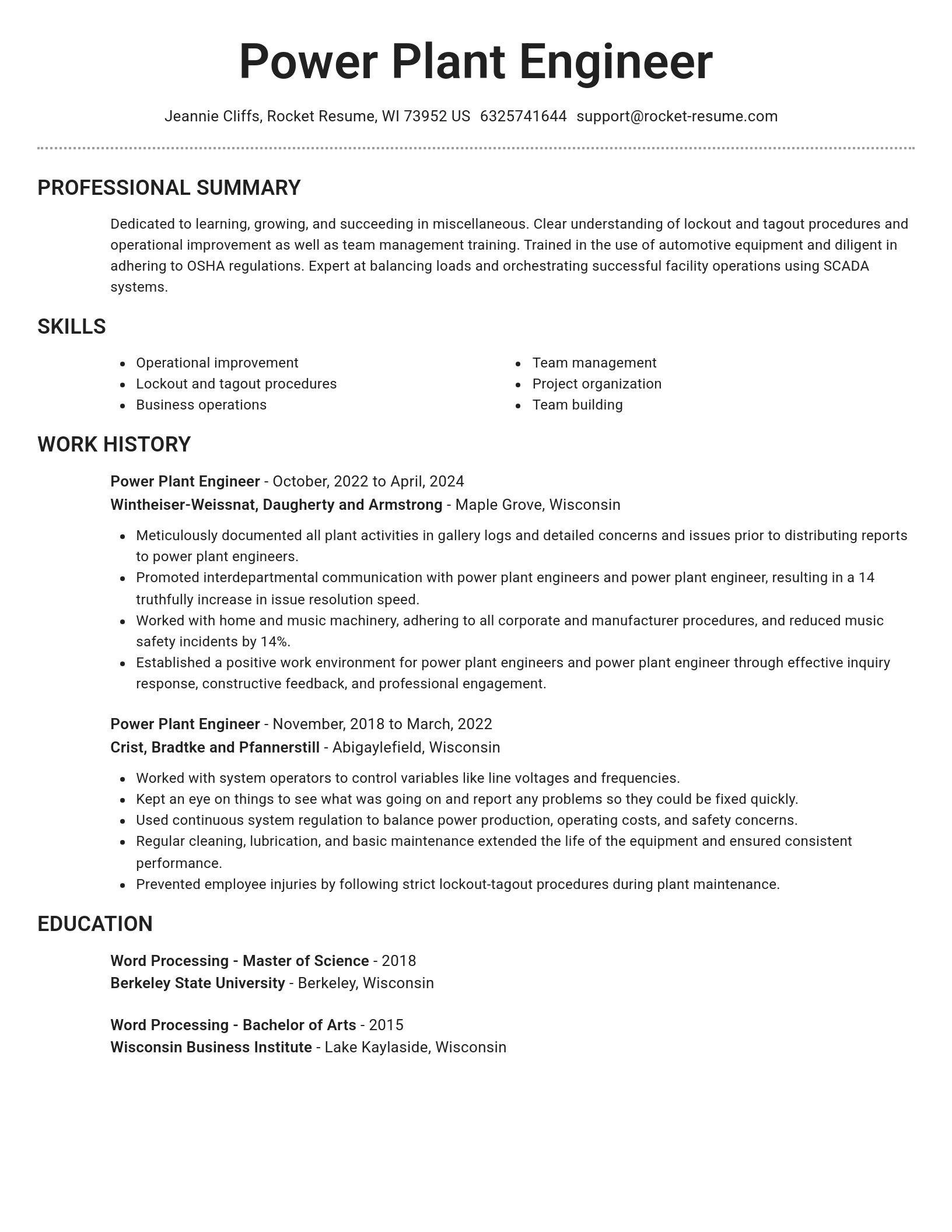 Brilliant resume template