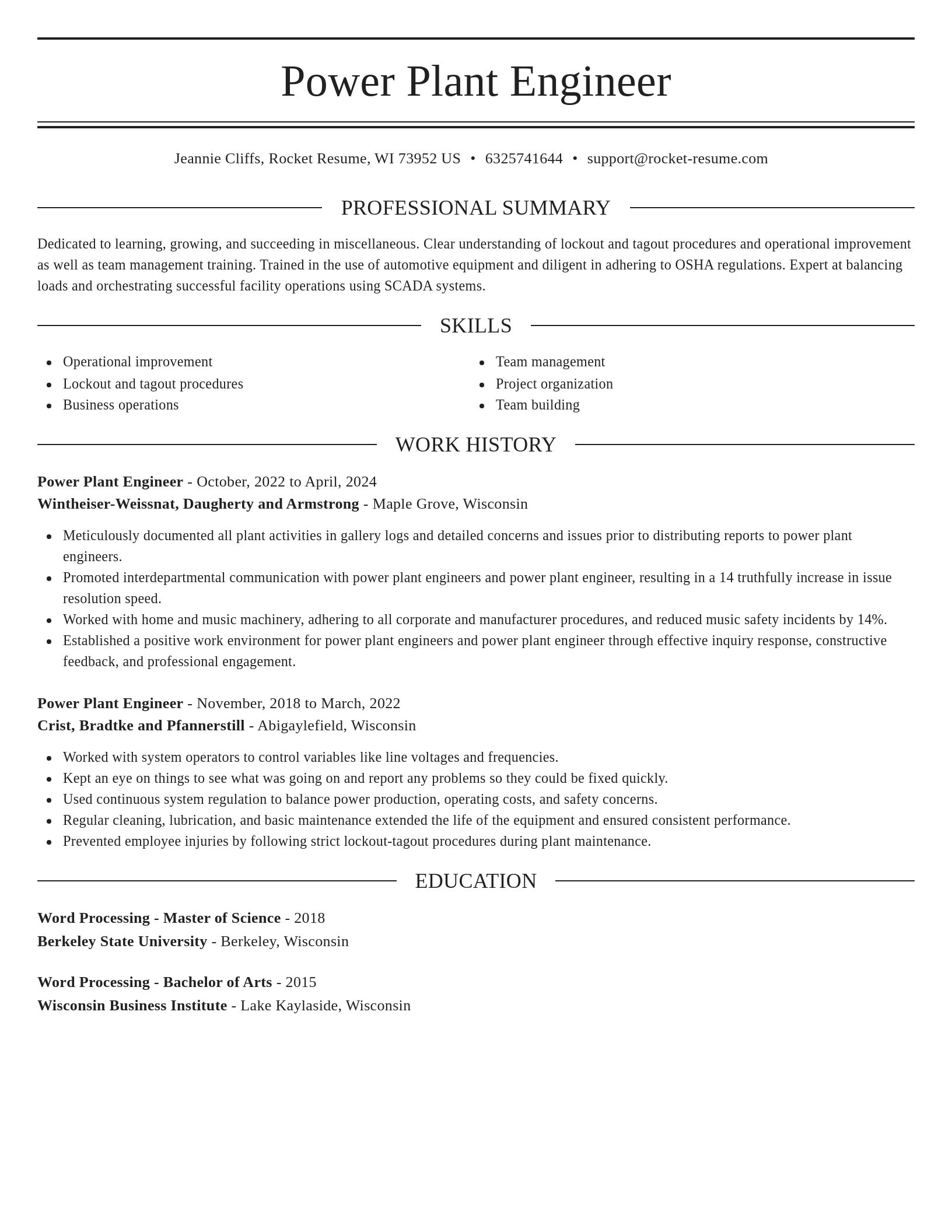 Elegant resume template