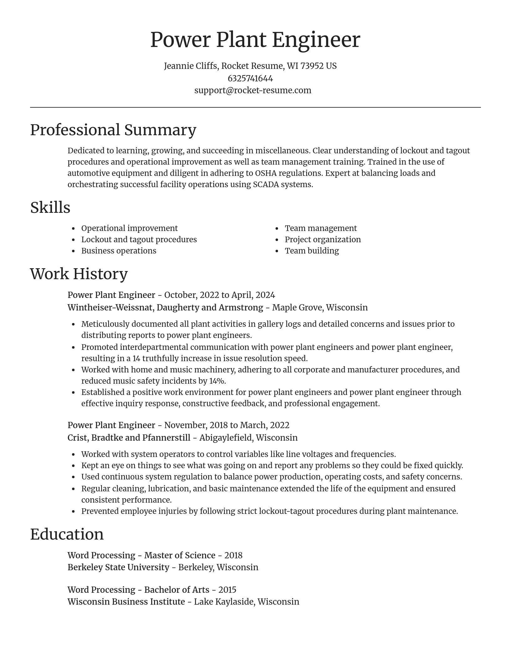 Focal Point resume template