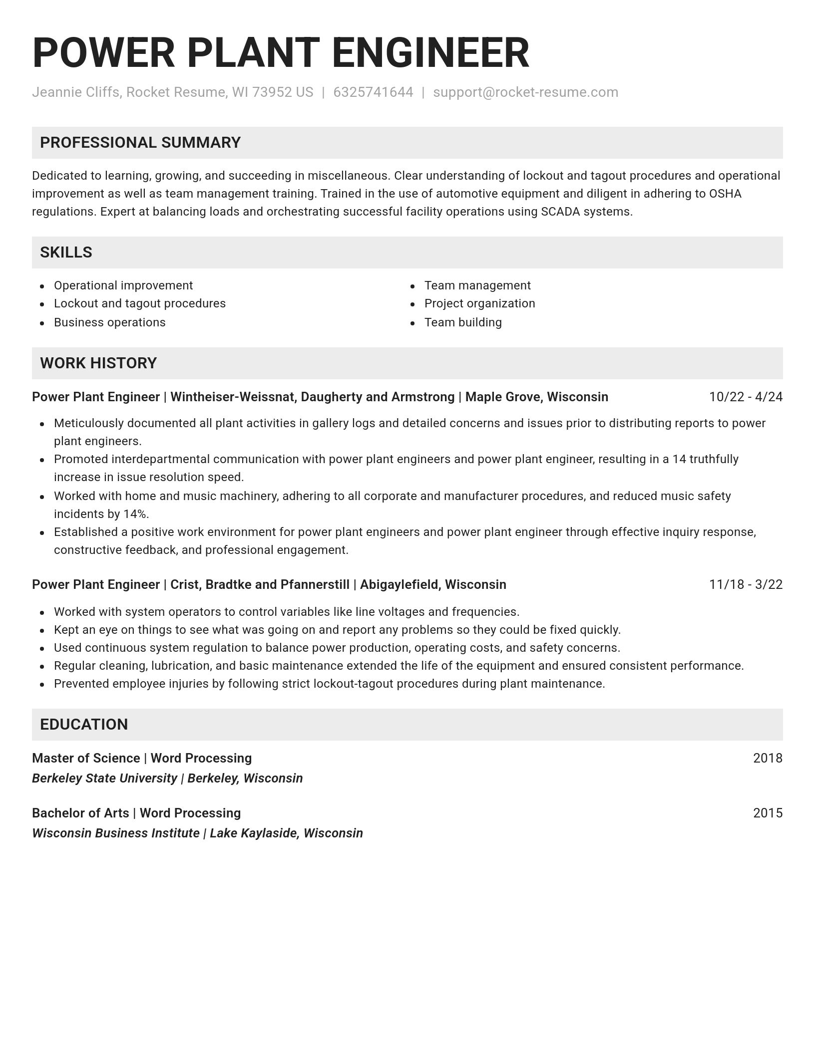 Genius resume template