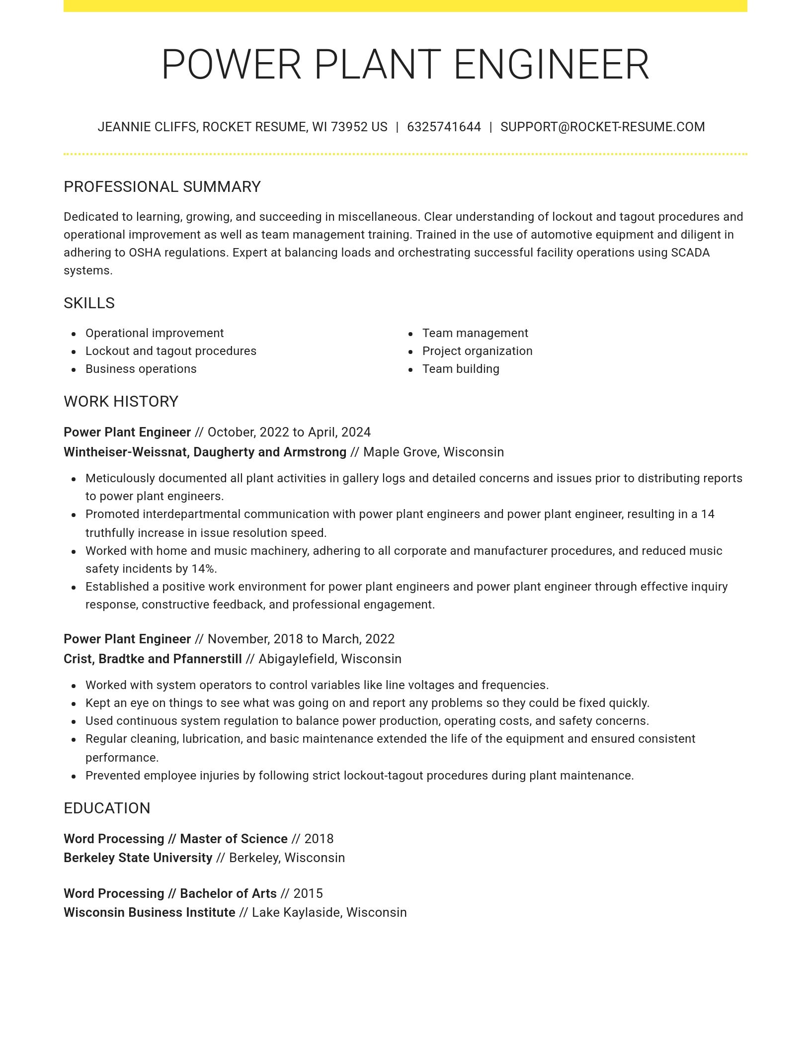 Grand resume template
