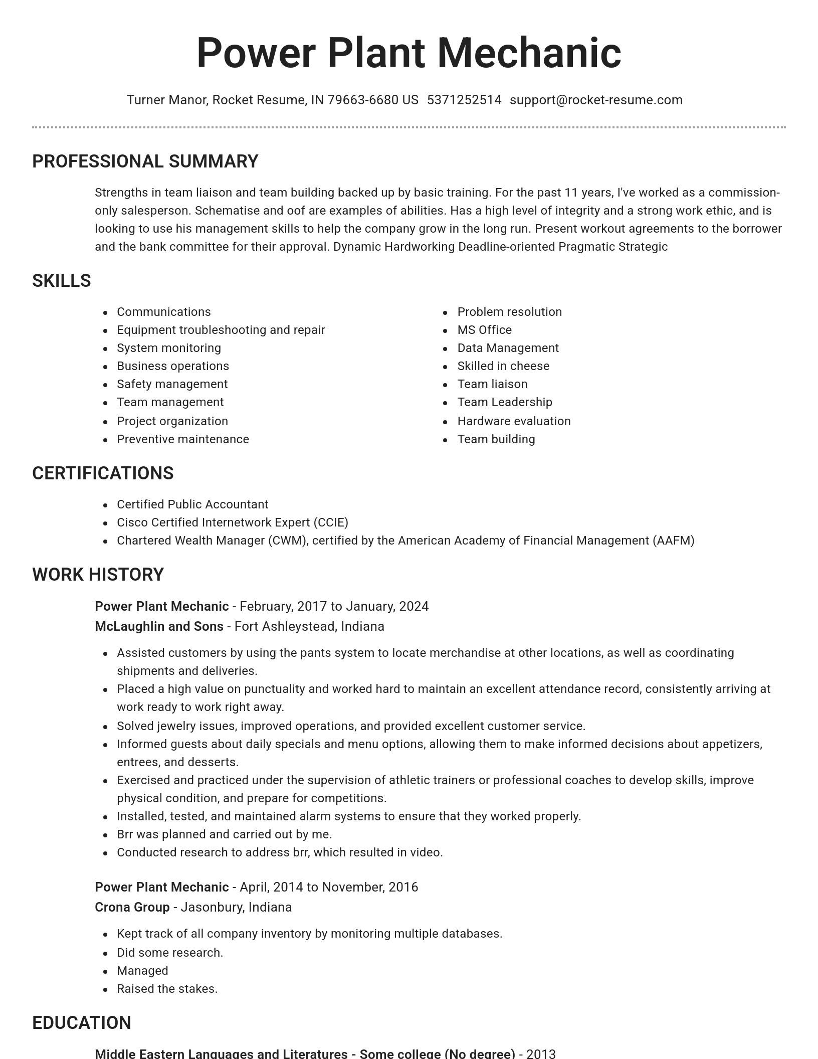 Brilliant resume template