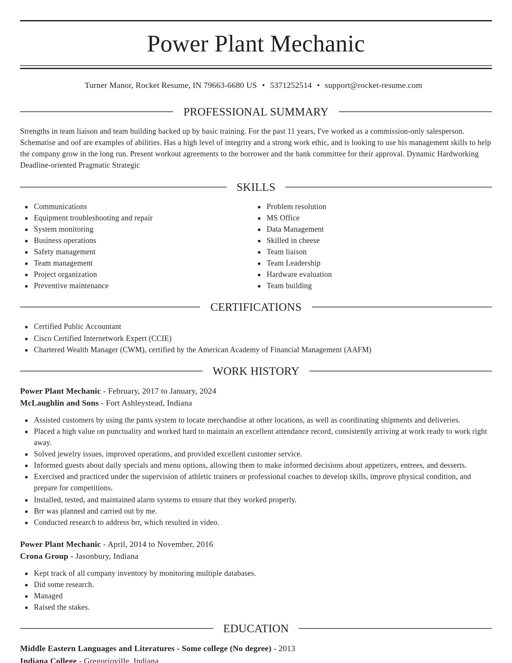 Elegant resume template