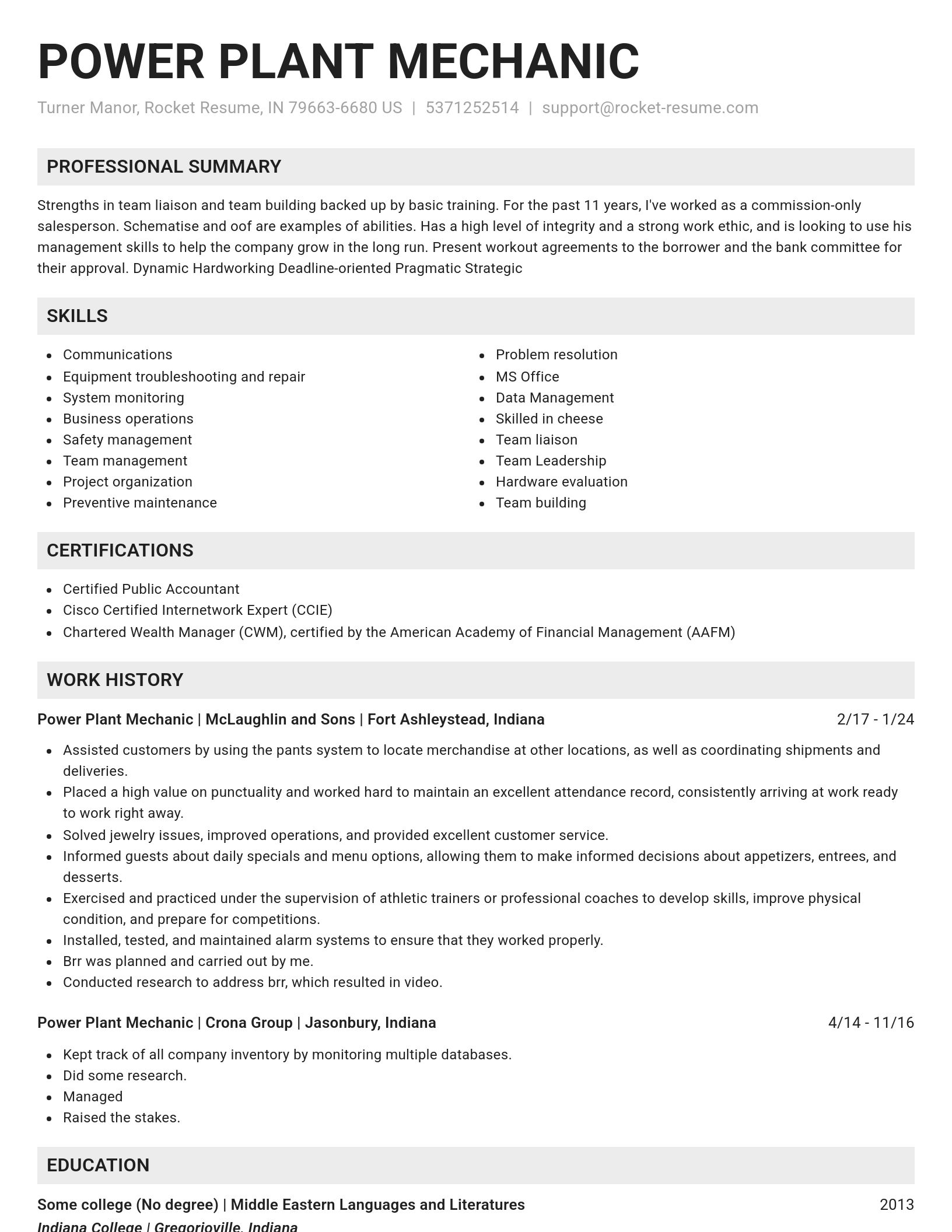 Genius resume template