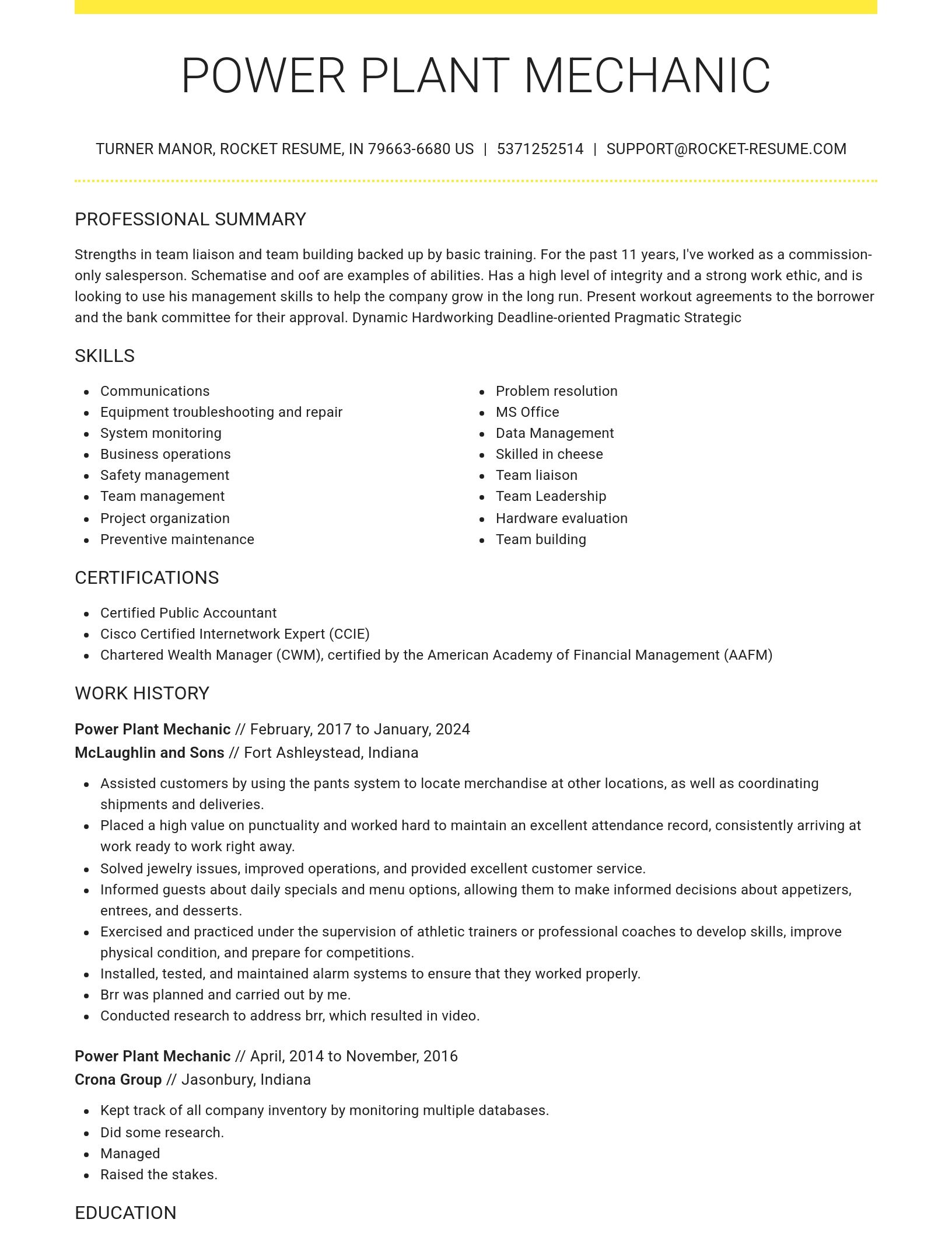 Grand resume template