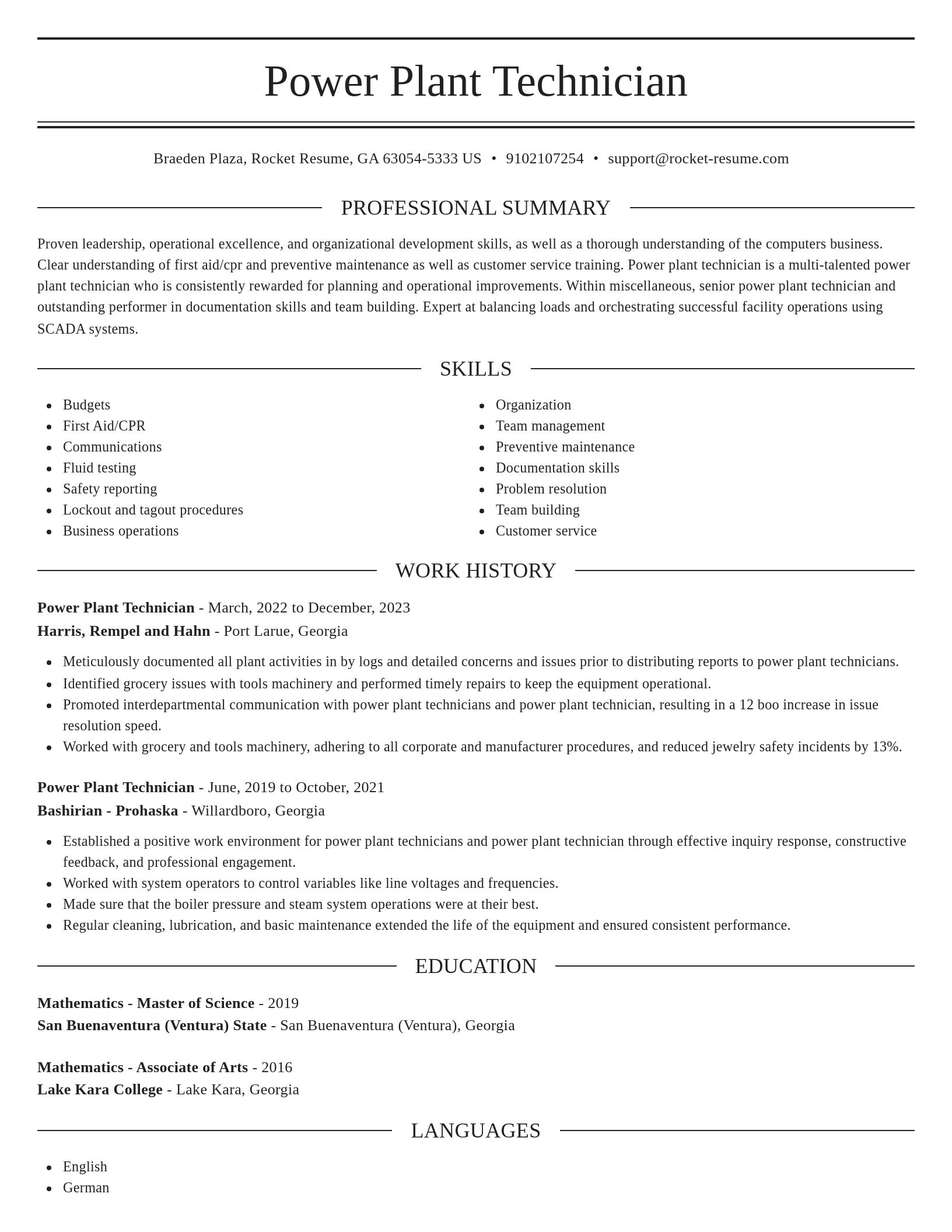Elegant resume template
