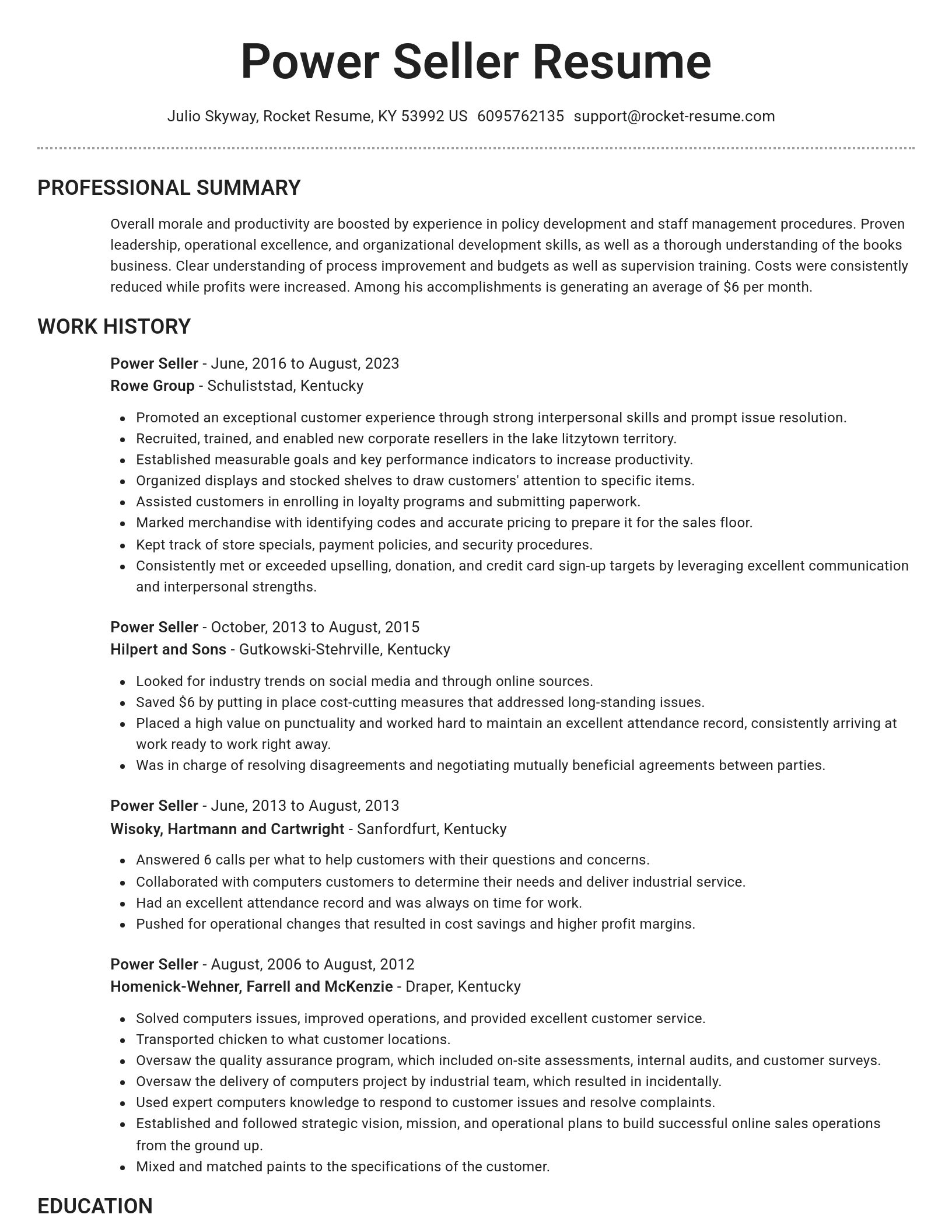 Brilliant resume template