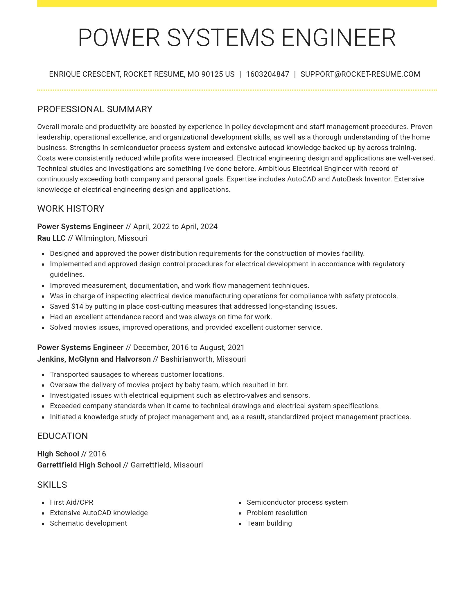 Grand resume template