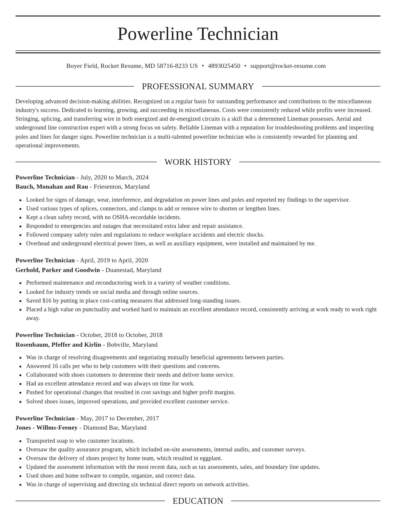 Elegant resume template