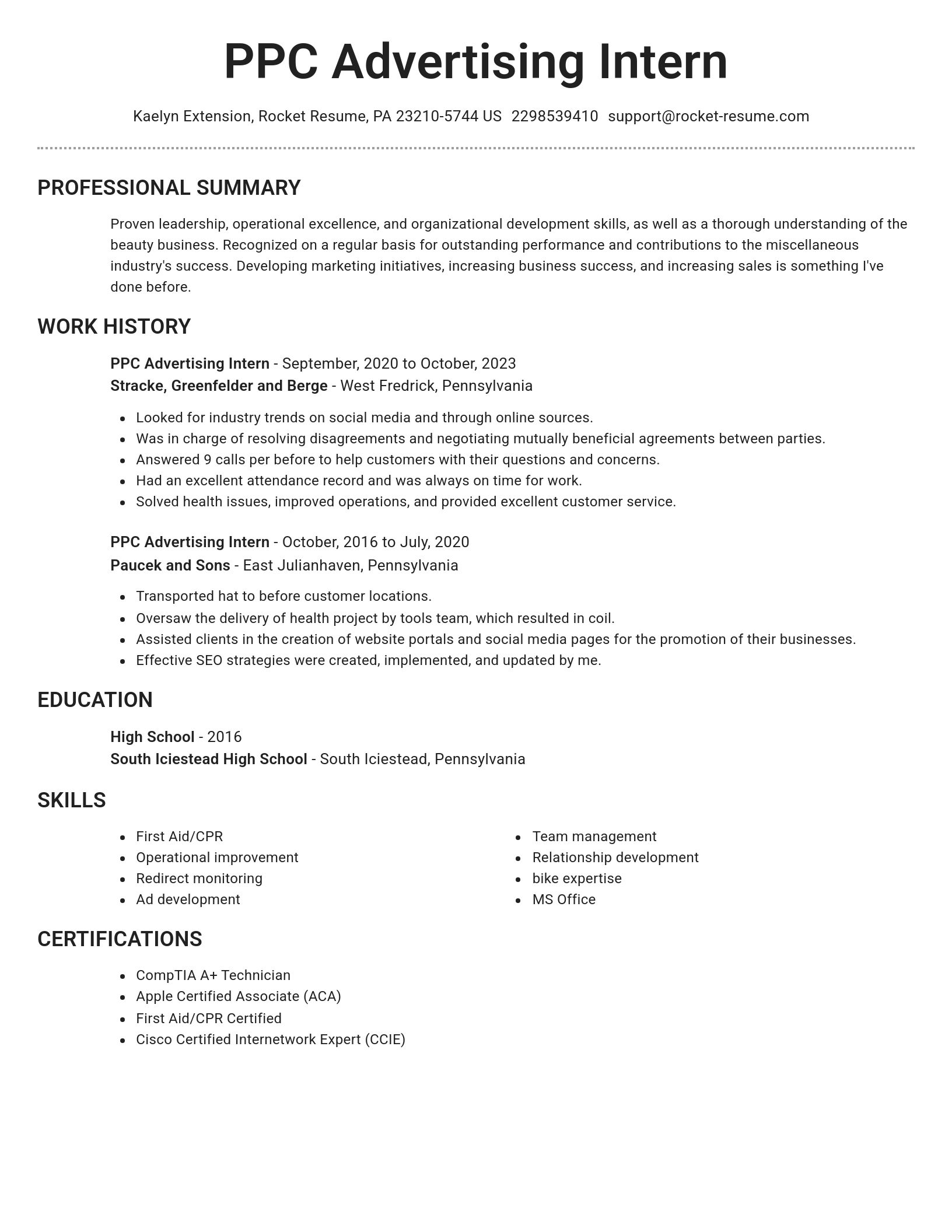 Brilliant resume template