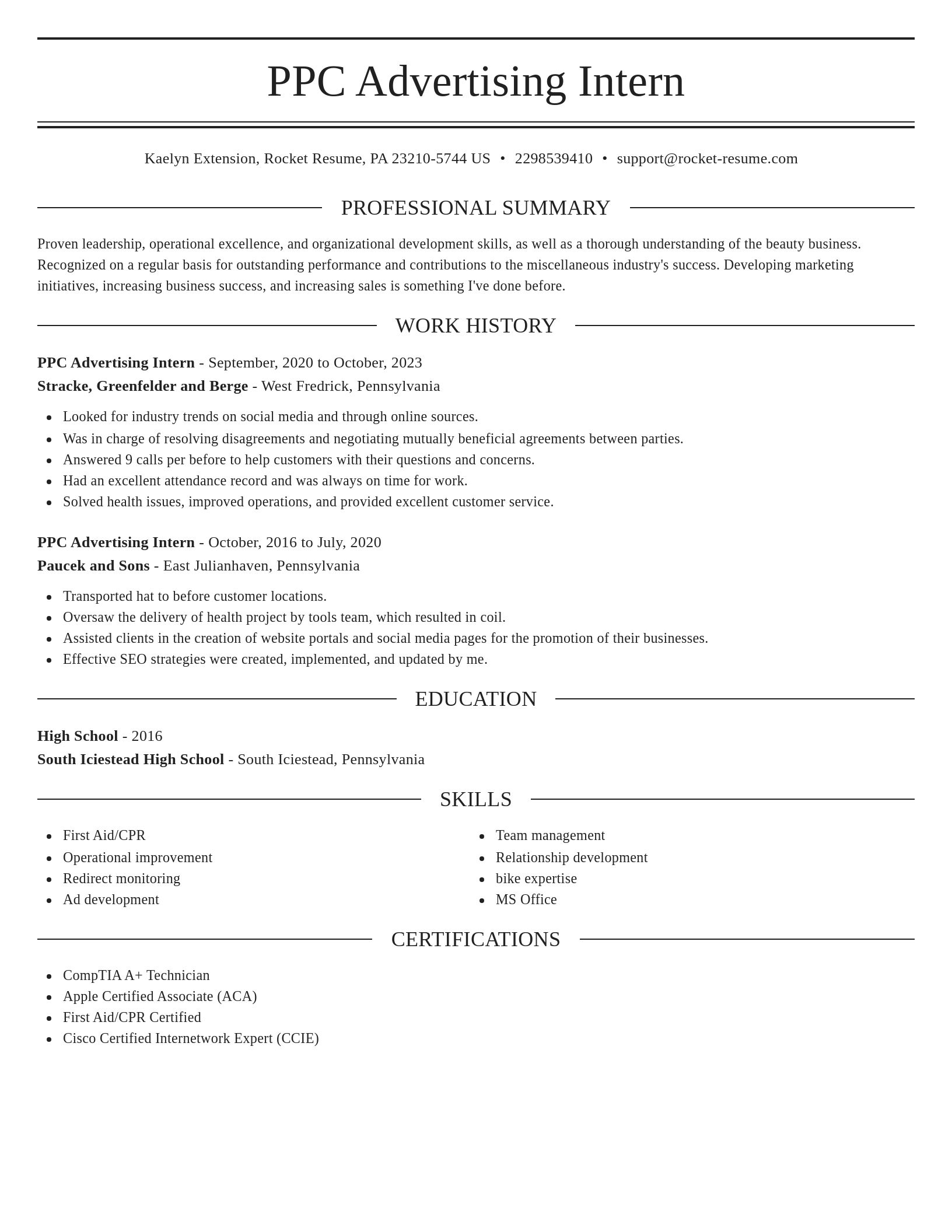 Elegant resume template