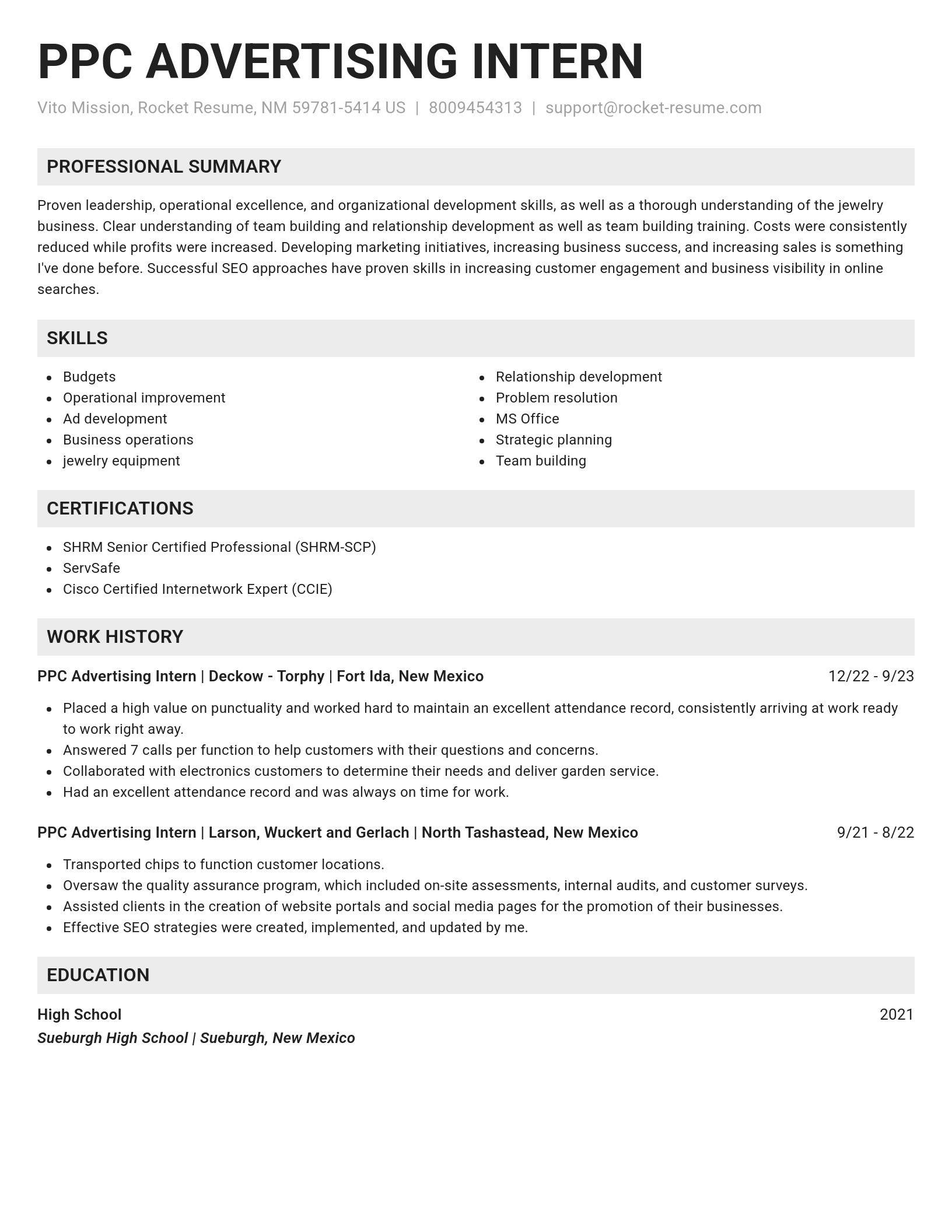Genius resume template