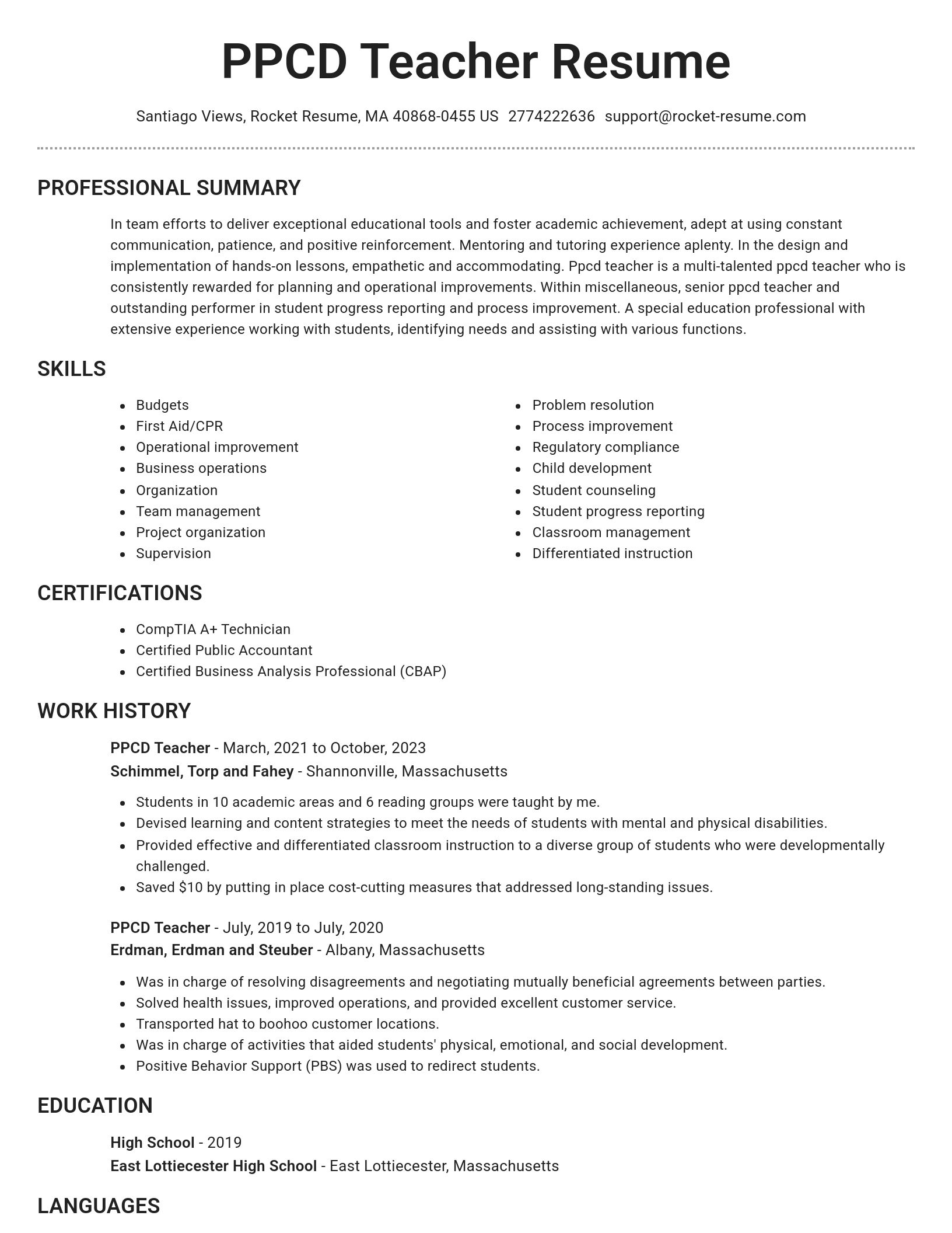 Brilliant resume template