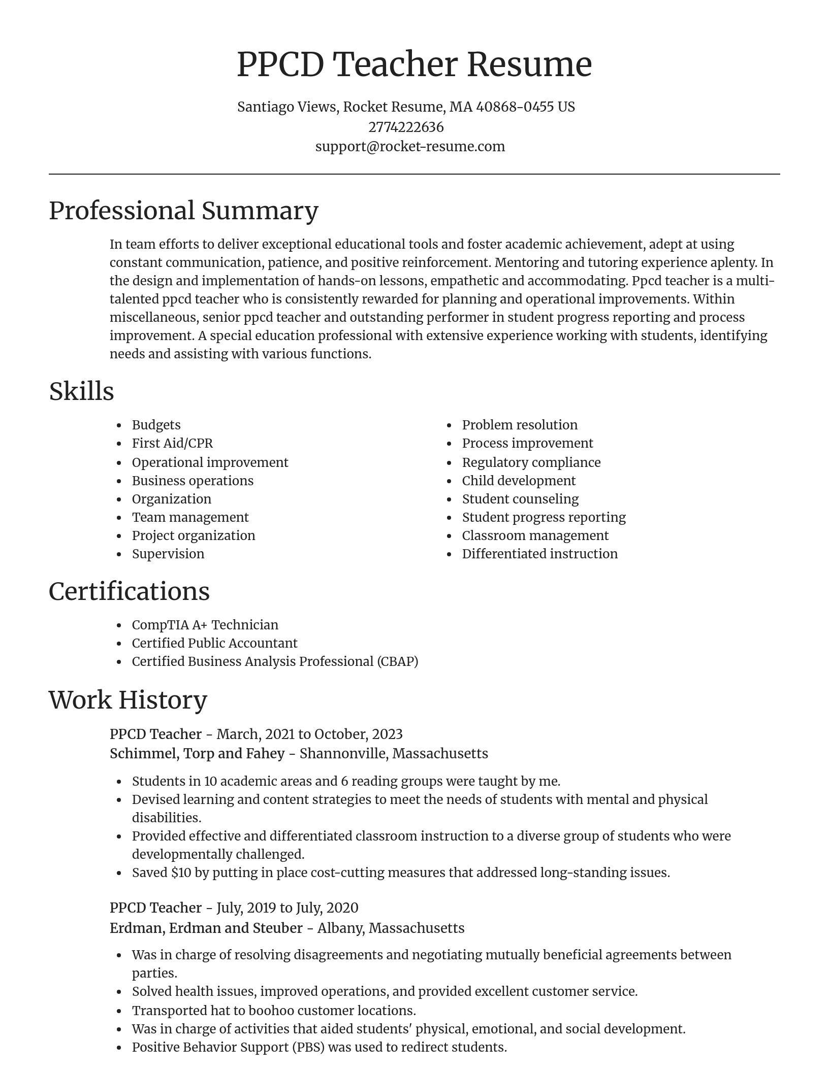 Focal Point resume template