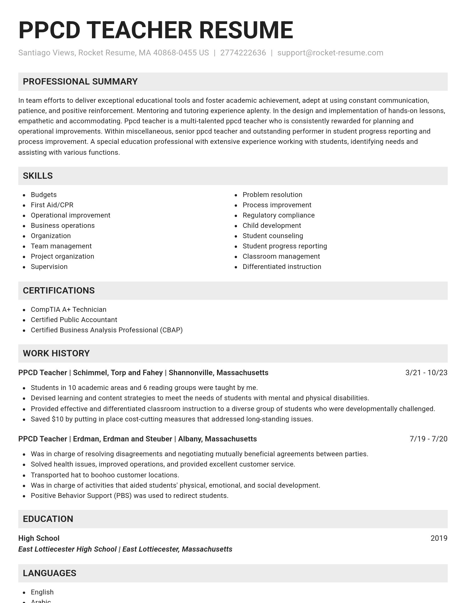 Genius resume template