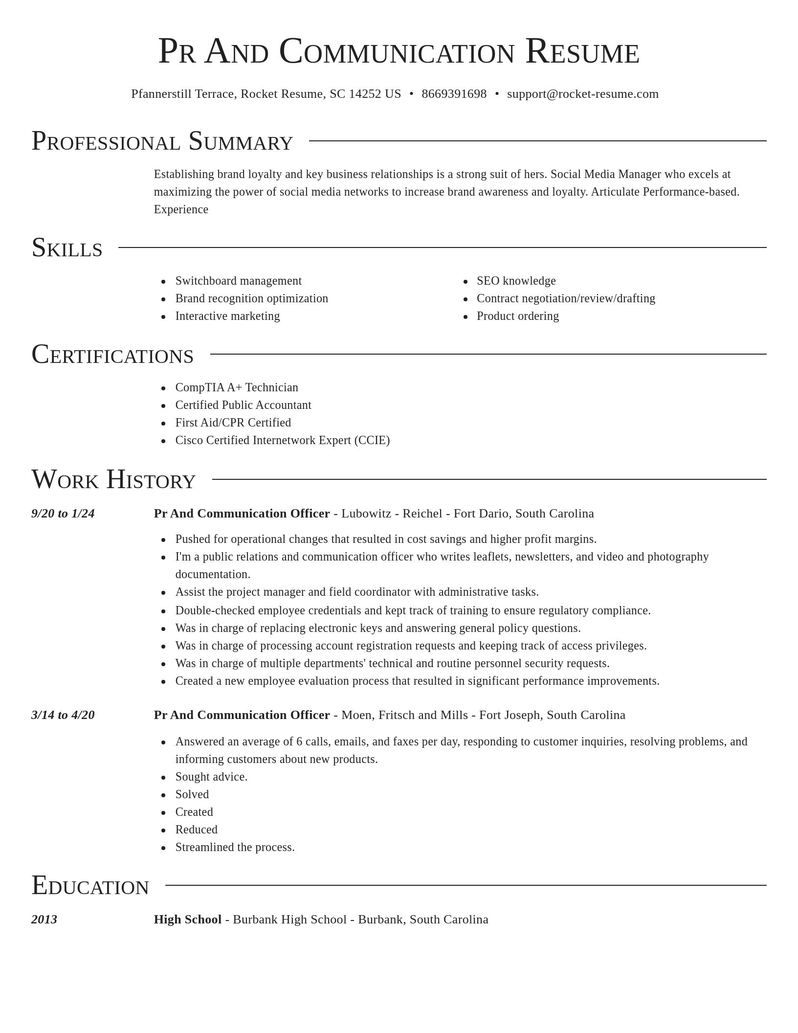 Director resume template