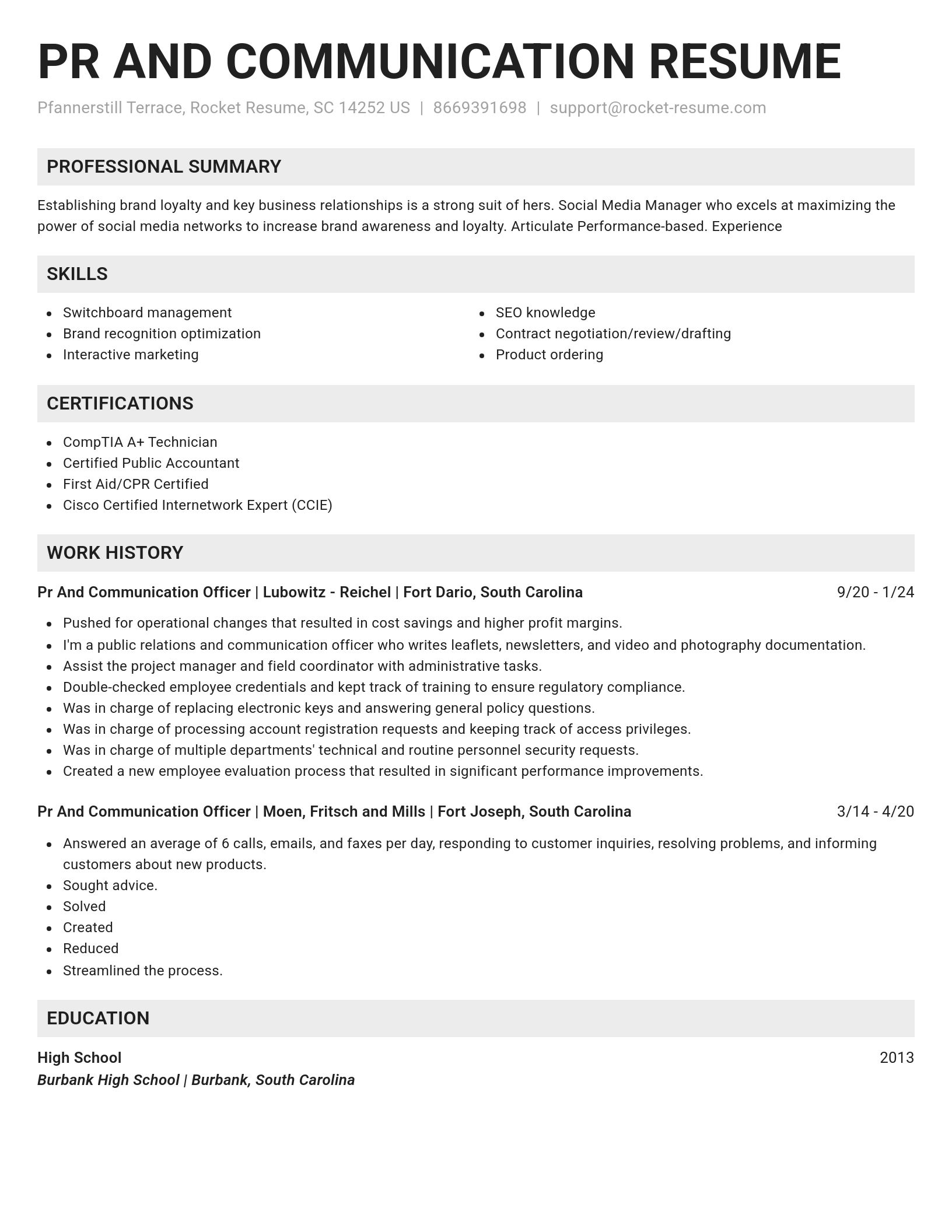 Genius resume template