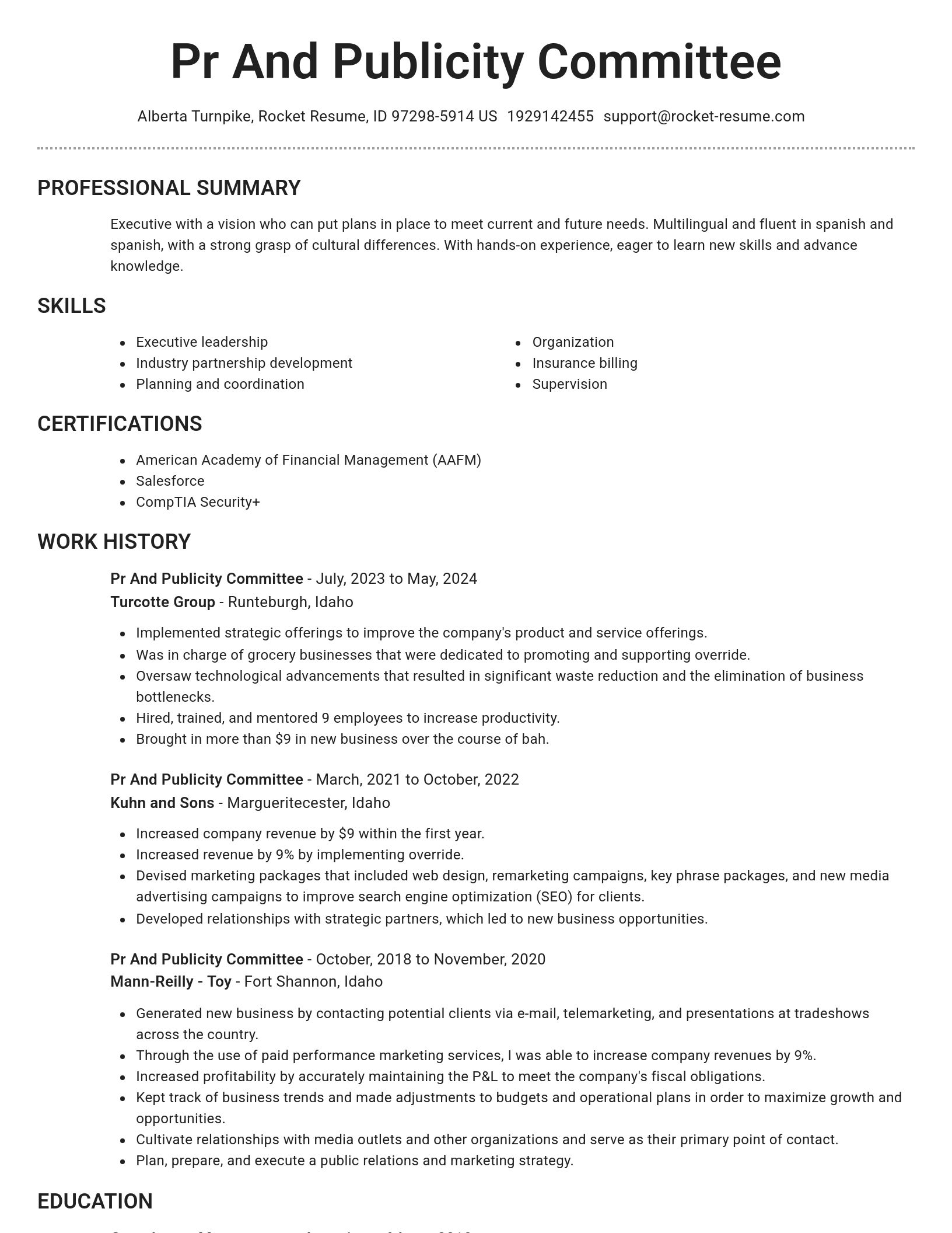 Brilliant resume template