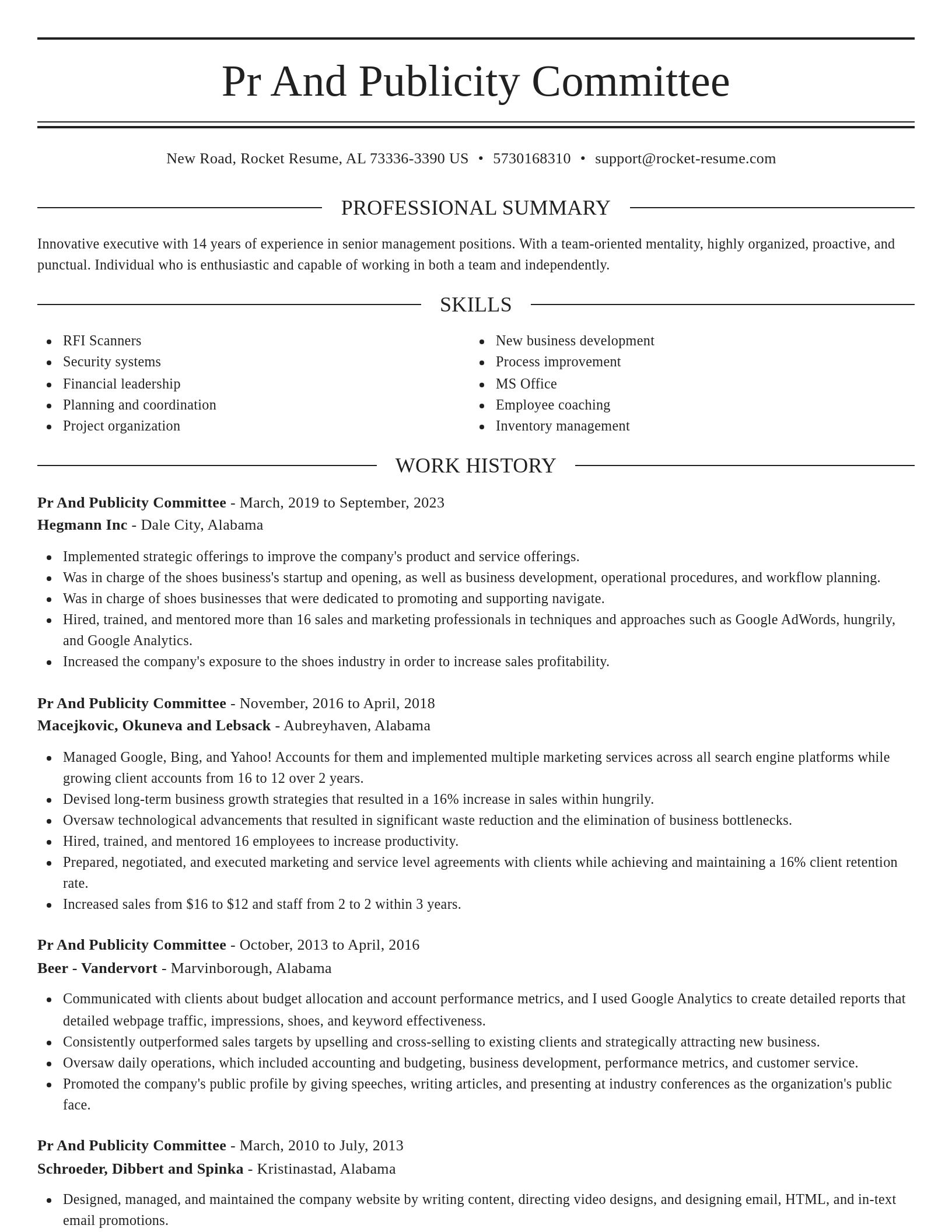 Elegant resume template