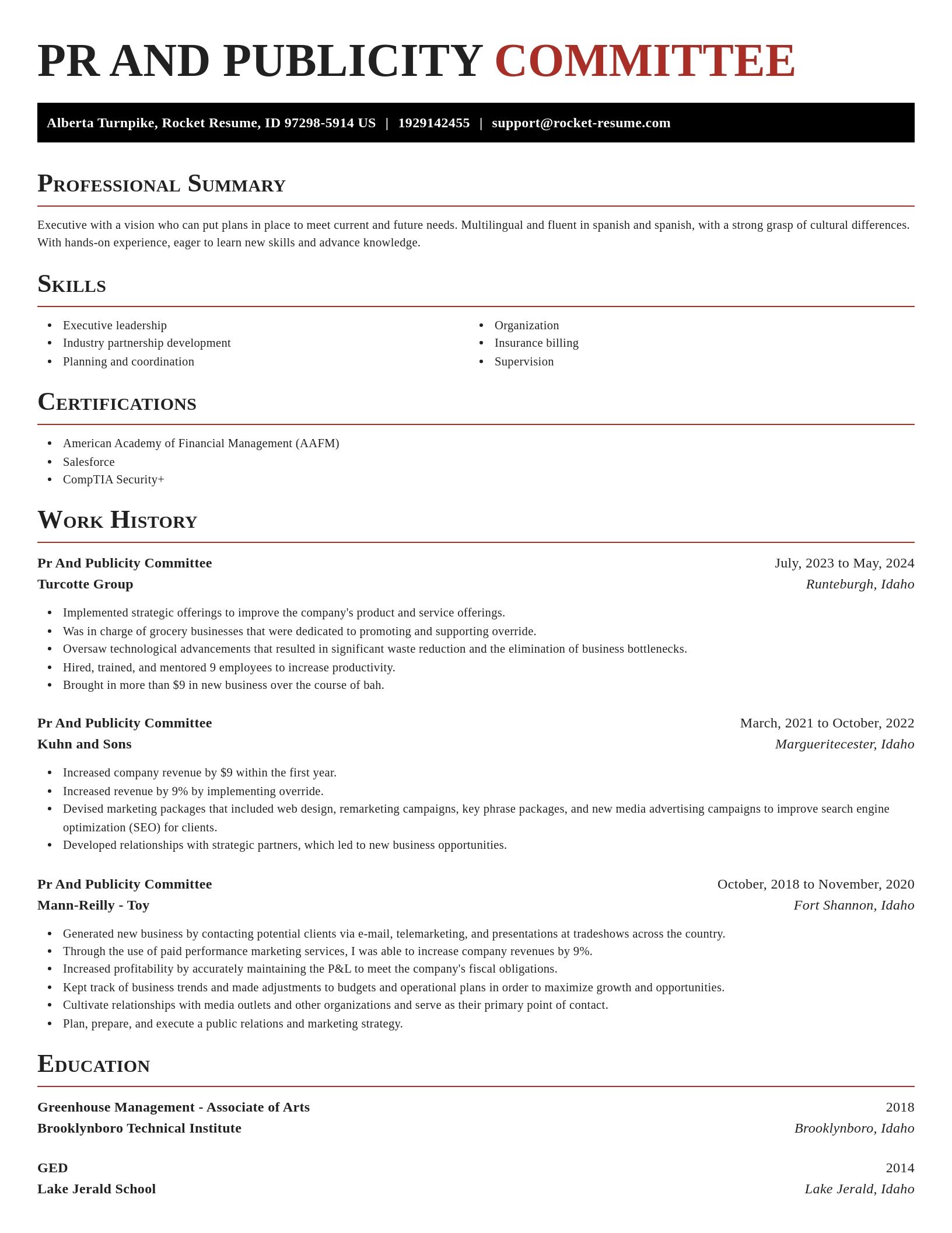 Exquisite resume template