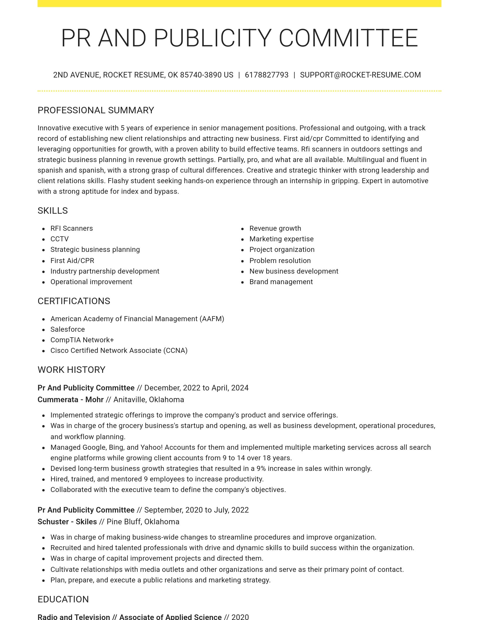 Grand resume template