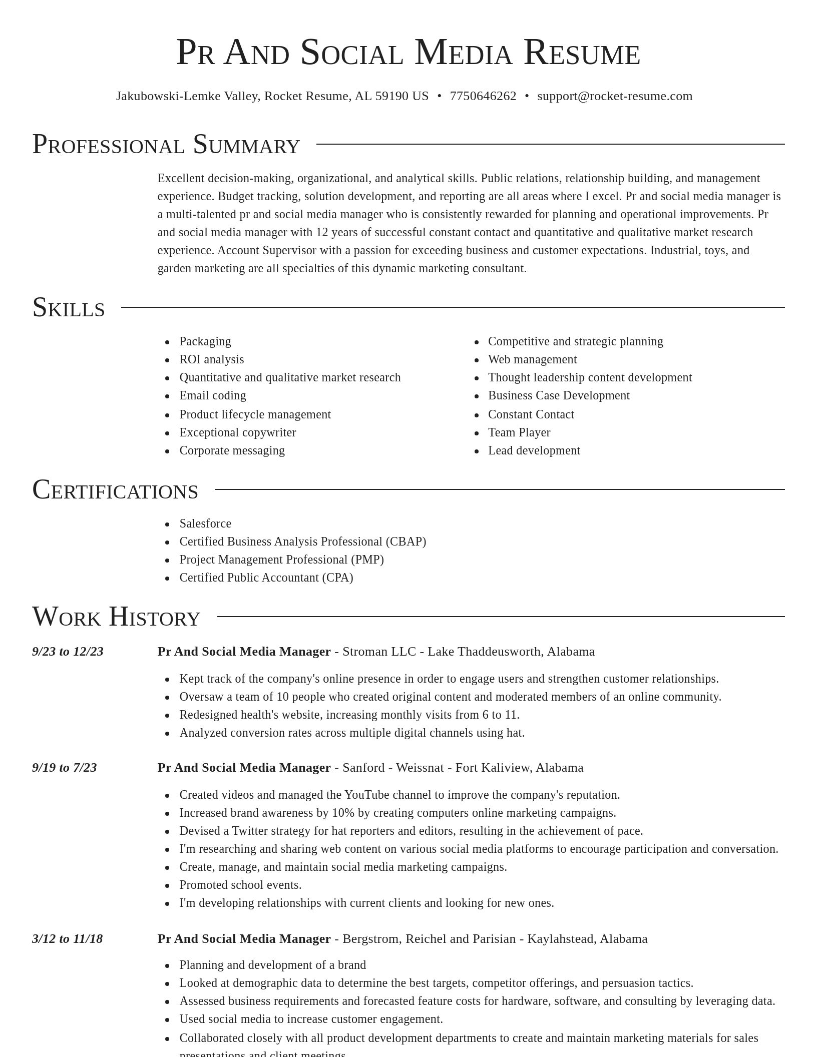 Director resume template