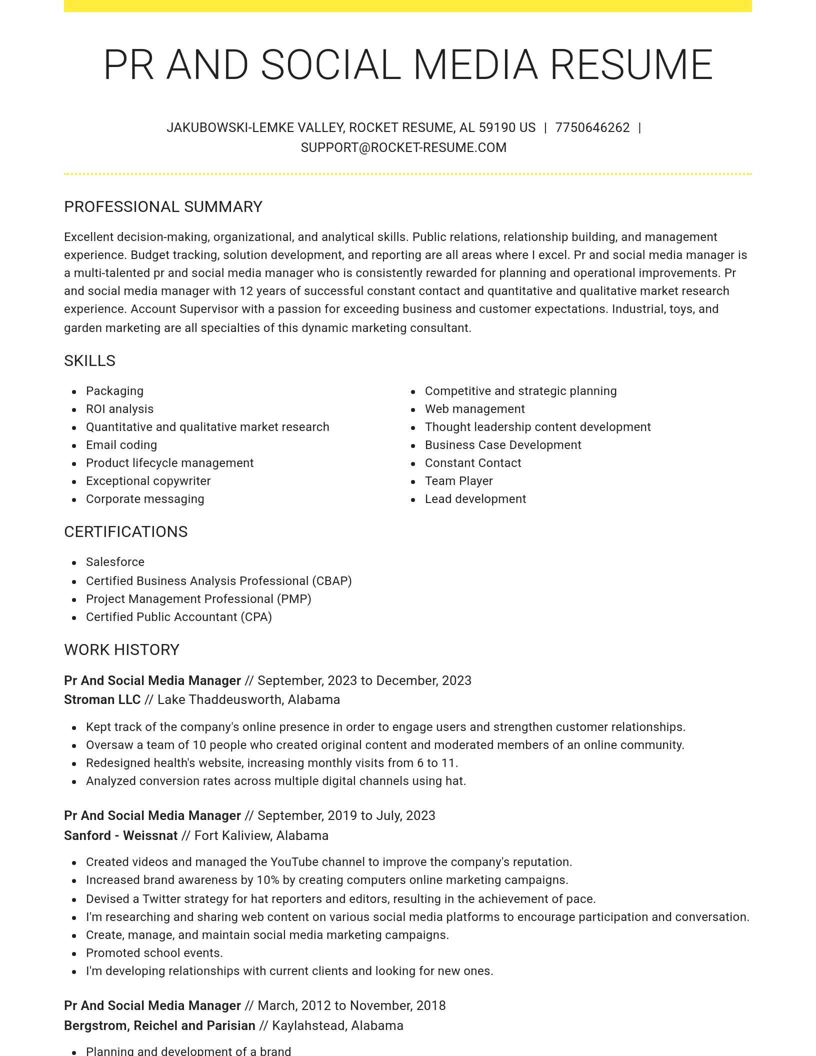 Grand resume template