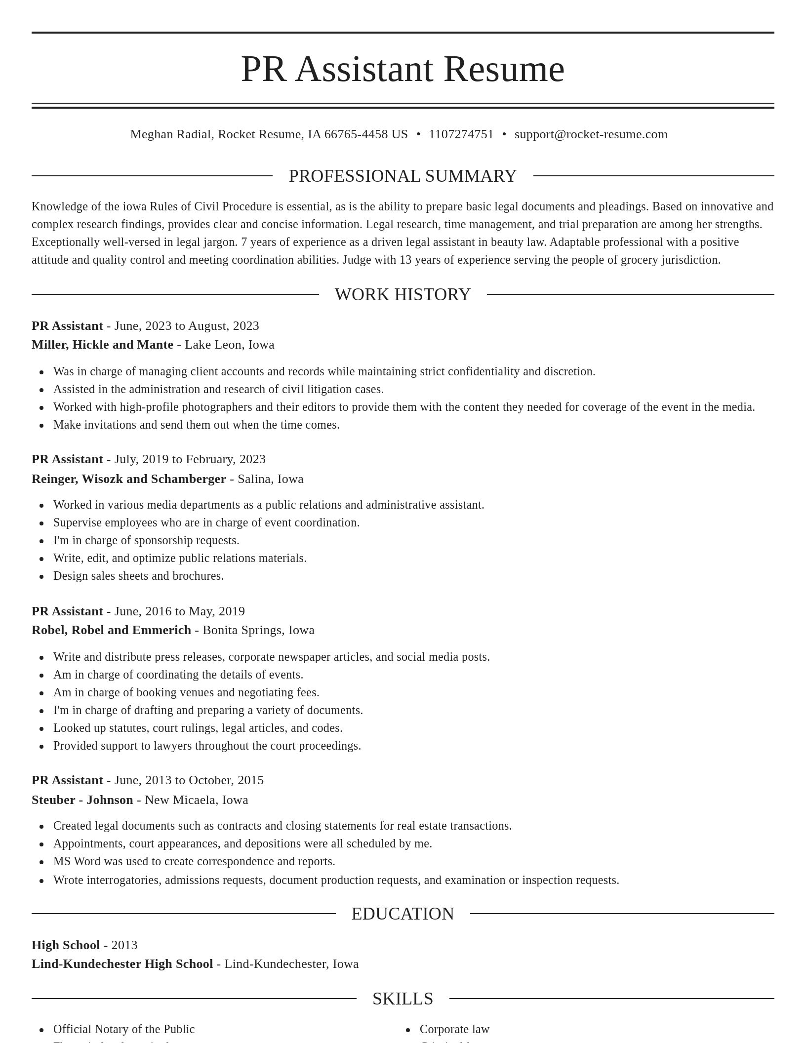 Elegant resume template