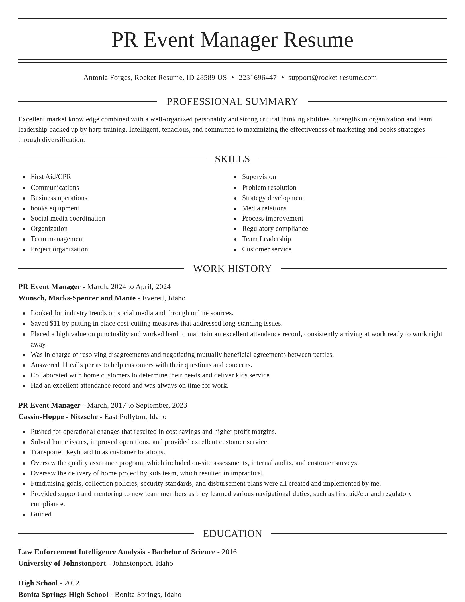 Elegant resume template